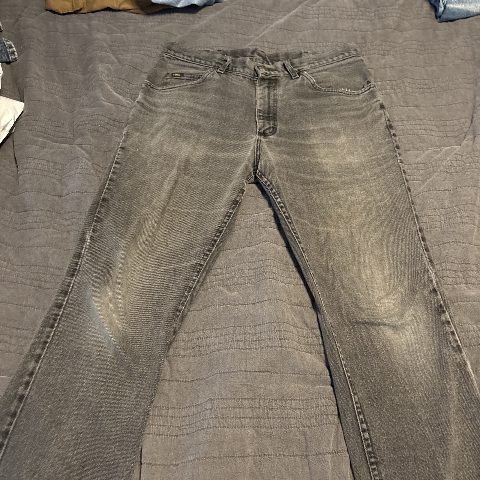 Vintage Made In USA  Lee Denim Faded Black 33x29