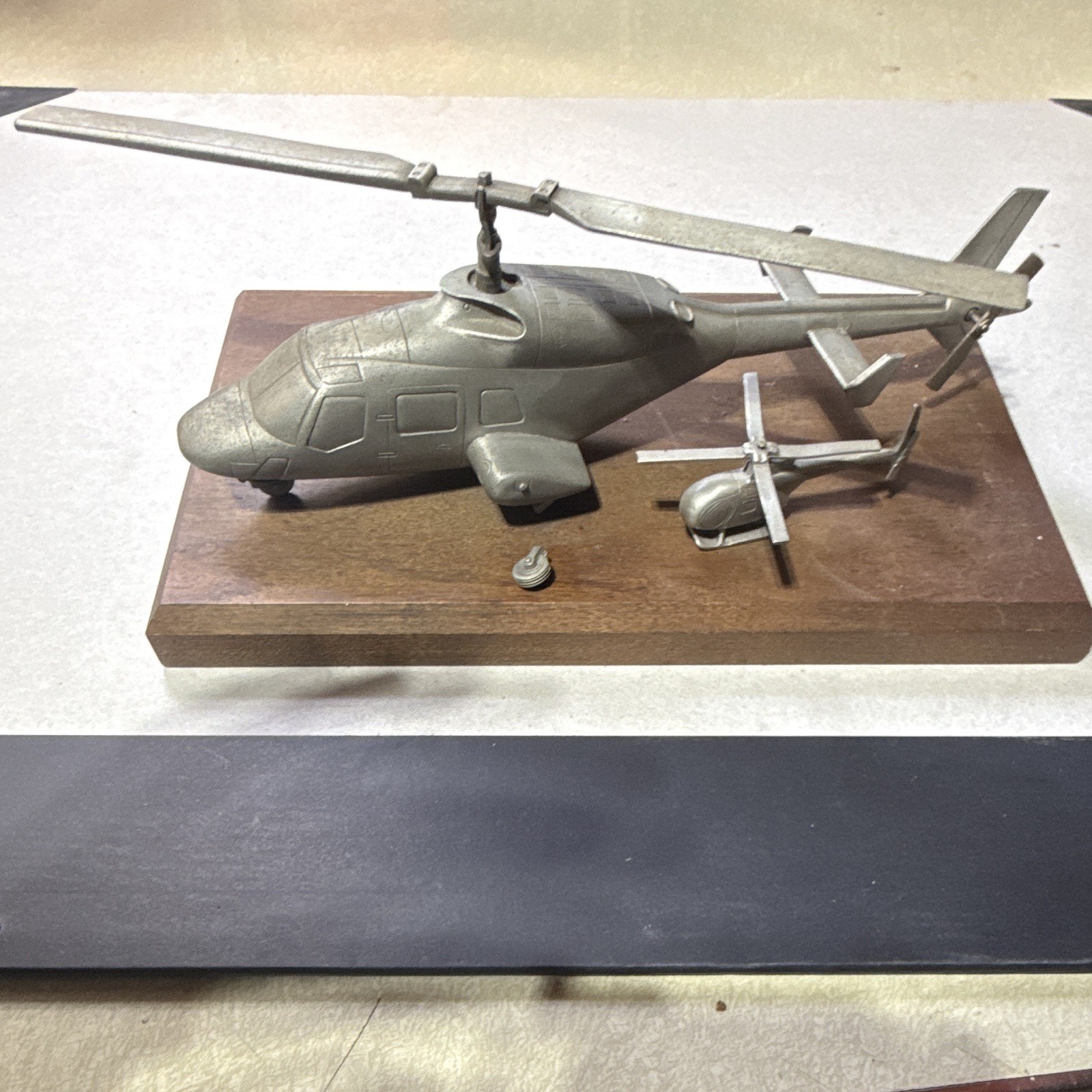 Rare Vintage 1980s BGW Associates Solid Pewter Airwolf Model Helicopter