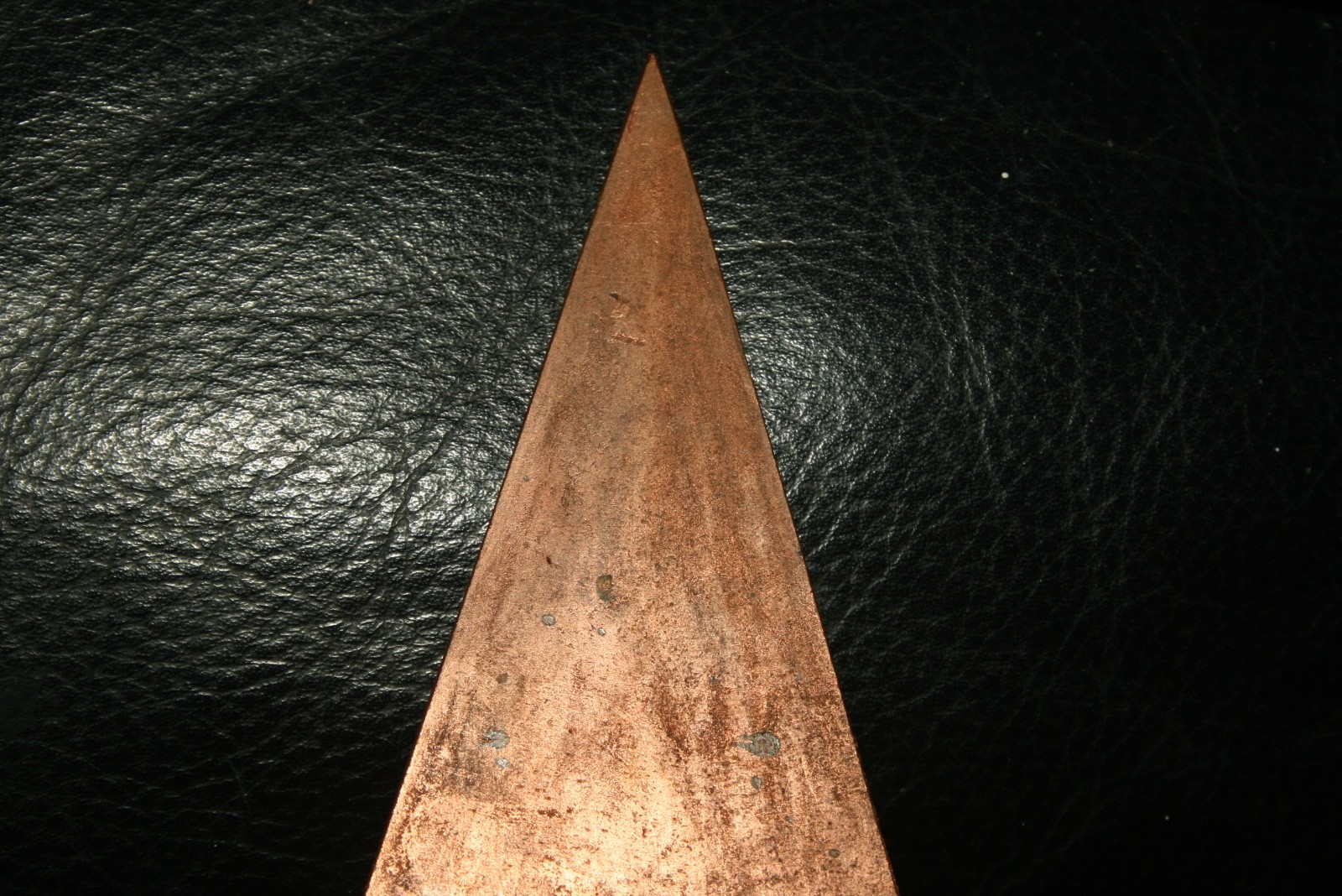 RARE OLD MONGO PEOPLE COPPER SPEAR CURRENCY R.D.CONGO.  21,5 CM