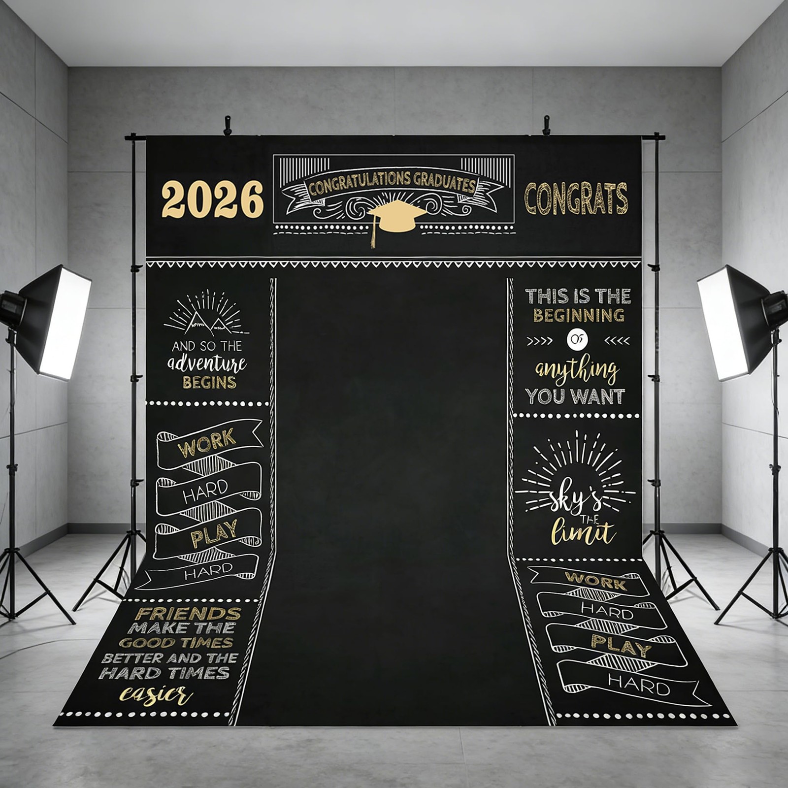 Graduate Backdrop 5x7ft Class of 2026 Graduation Party Congrats Background