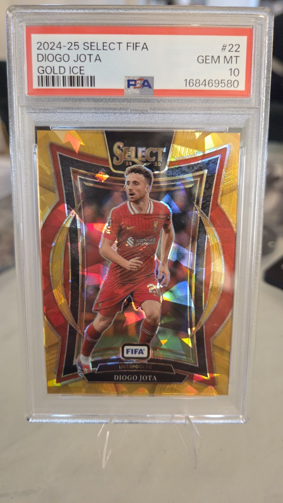 2024-25 Panini Select Fifa - Terrace Diogo Jota #22 Gold Ice Prizm /10