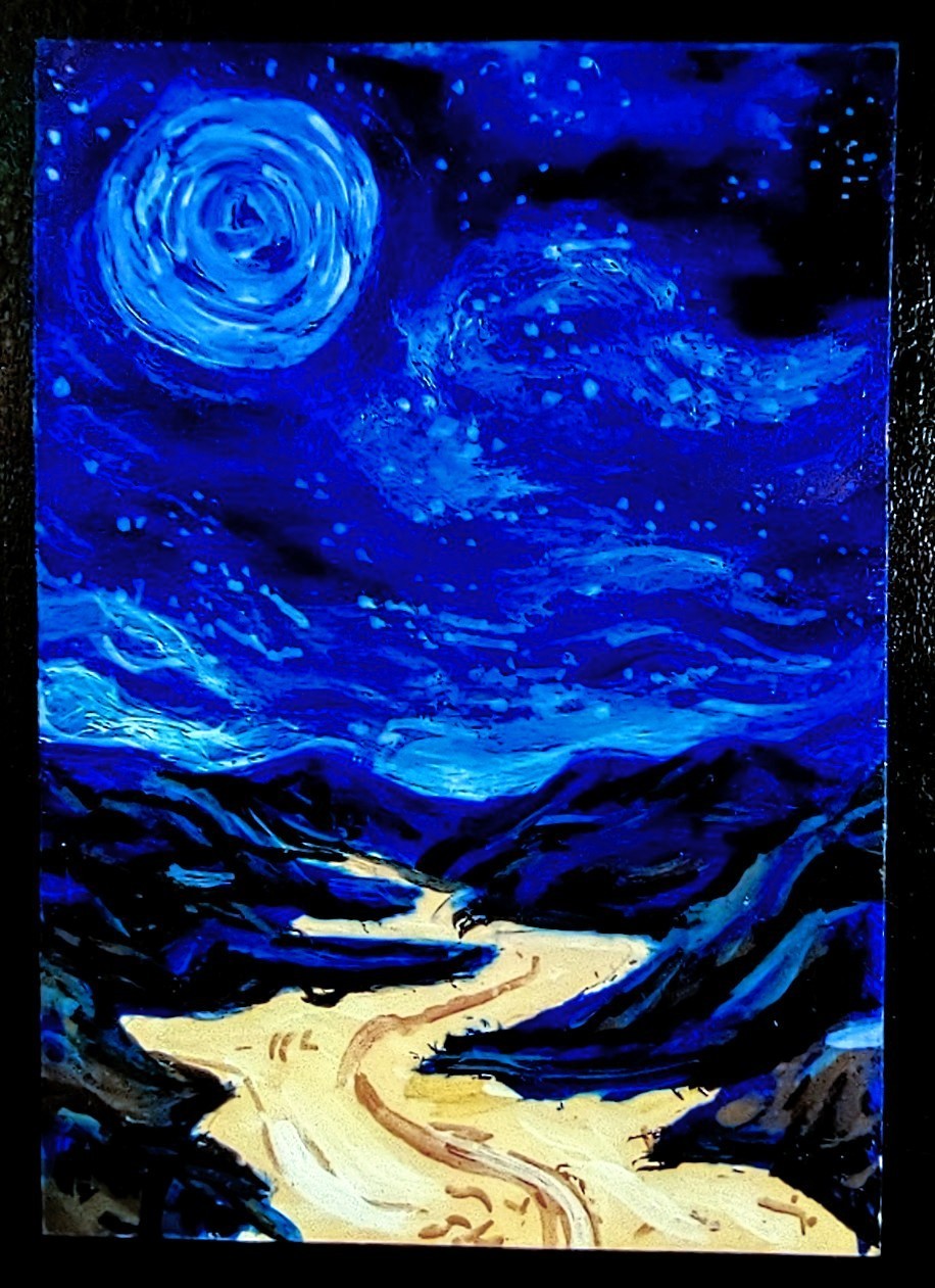 ACEO Hand Painted Art Card. Signed By Artist. Hand Painted Not A Print