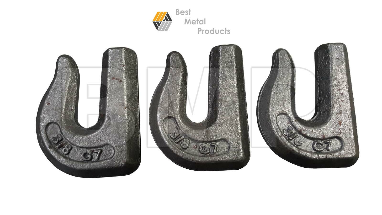 3 WELD ON GRAB CHAIN HOOKS 3/8\