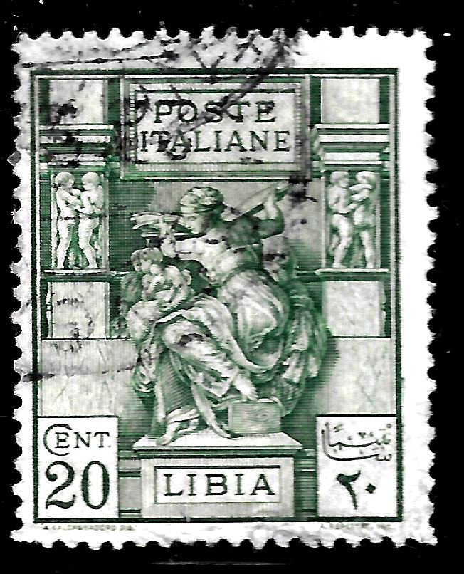1924 Italy COLONY LIBYA SC#39 used VF Libyan Sibyl 1924 Italy COLONY LIBYA SC#39 used VF Libyan Sibyl