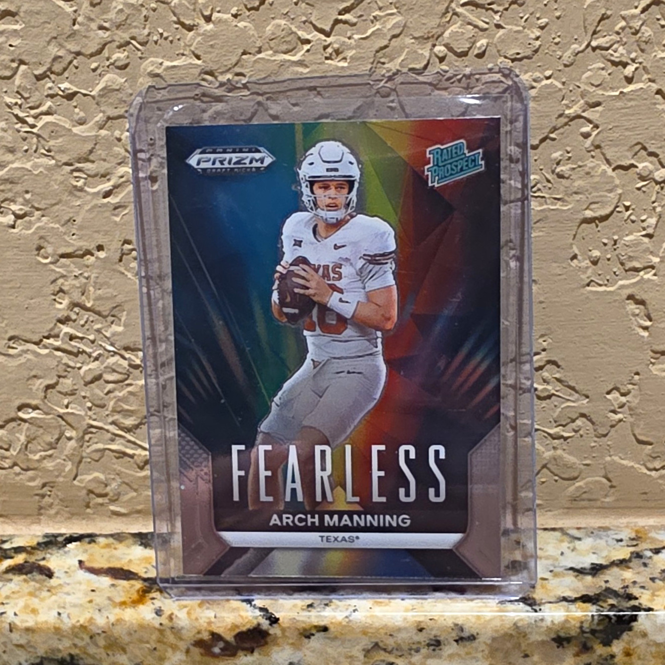 Panini 2024 Prizm Draft Picks Fearless Arch Manning Texas RC #F-AM Base Panini 2024 Prizm Draft Picks Fearless Arch Manning Texas RC #F-AM Base