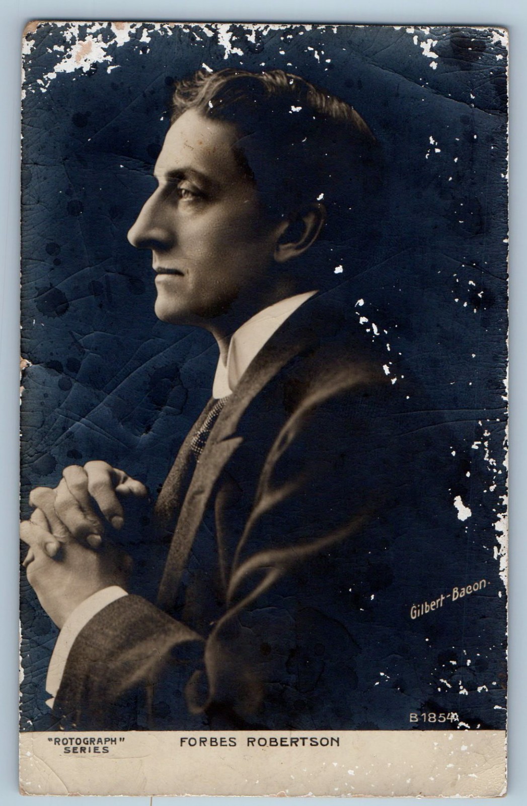 c1905 Forbes Robertson English Actor New Castle DE RPPC Photo Antique Postcard