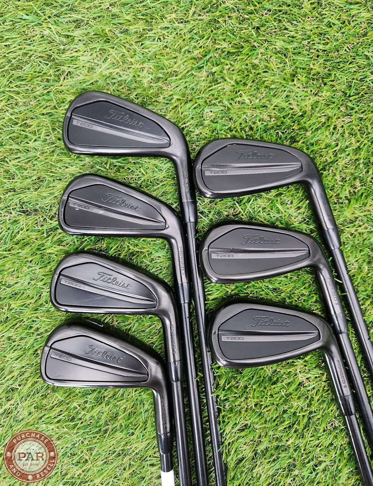 2023 TITLEIST T200 BLACK IRON SET 4-PW STIFF TT AMT BLACK S300 VERYGOOD