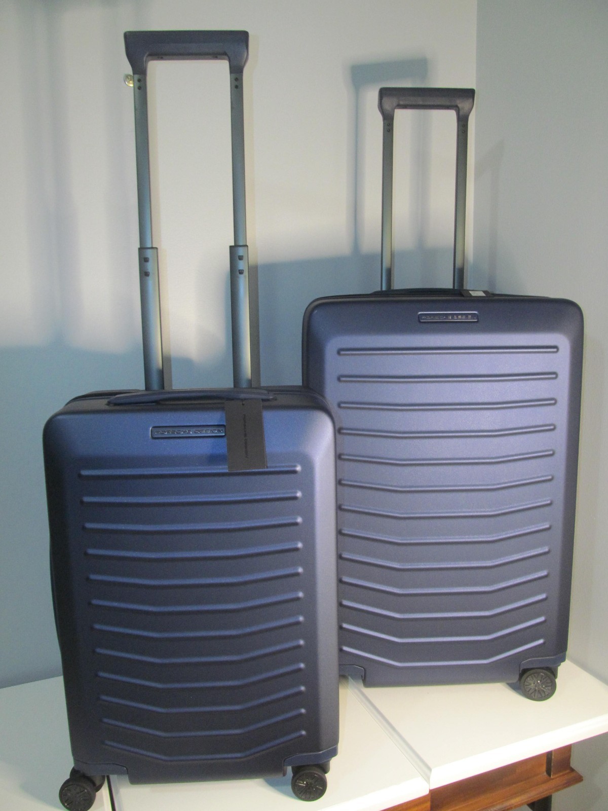Porsche-Milano, Italy-911 Roadster Navy Travel Luggage Carry On & Check In. NWT Porsche-Milano, Italy-911 Roadster Navy Travel Luggage Carry On & Check In. NWT