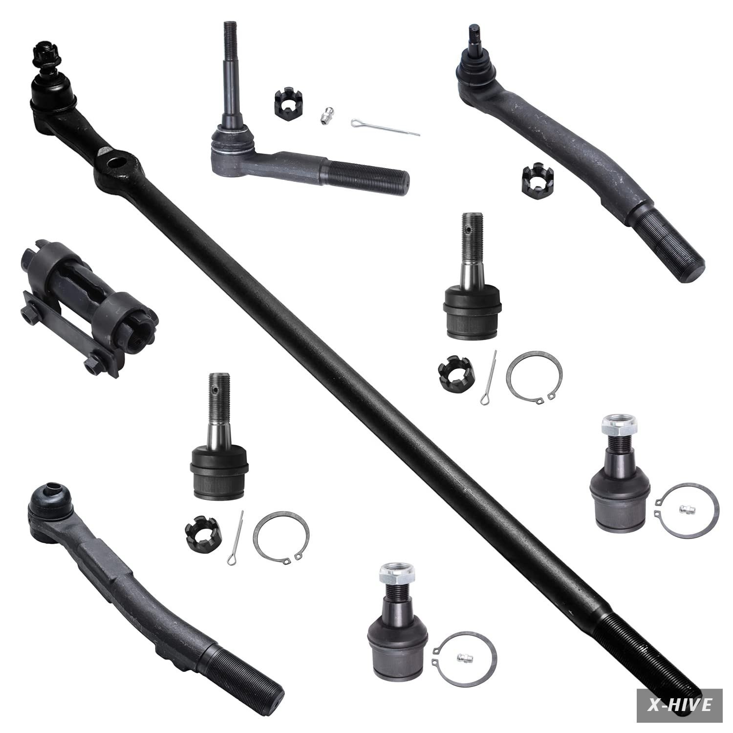 Detroit Axle Tie Rod Ends 4WD 9pc Front Suspension Kit 2005-2016