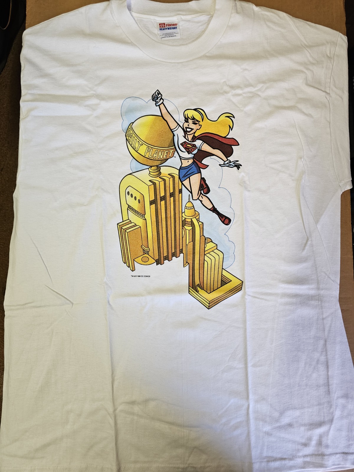 Vintage Supergirl T Shirt XL 1998 Hanes Heavyweight Superman Animated Series Vintage Supergirl T Shirt XL 1998 Hanes Heavyweight Superman Animated Series