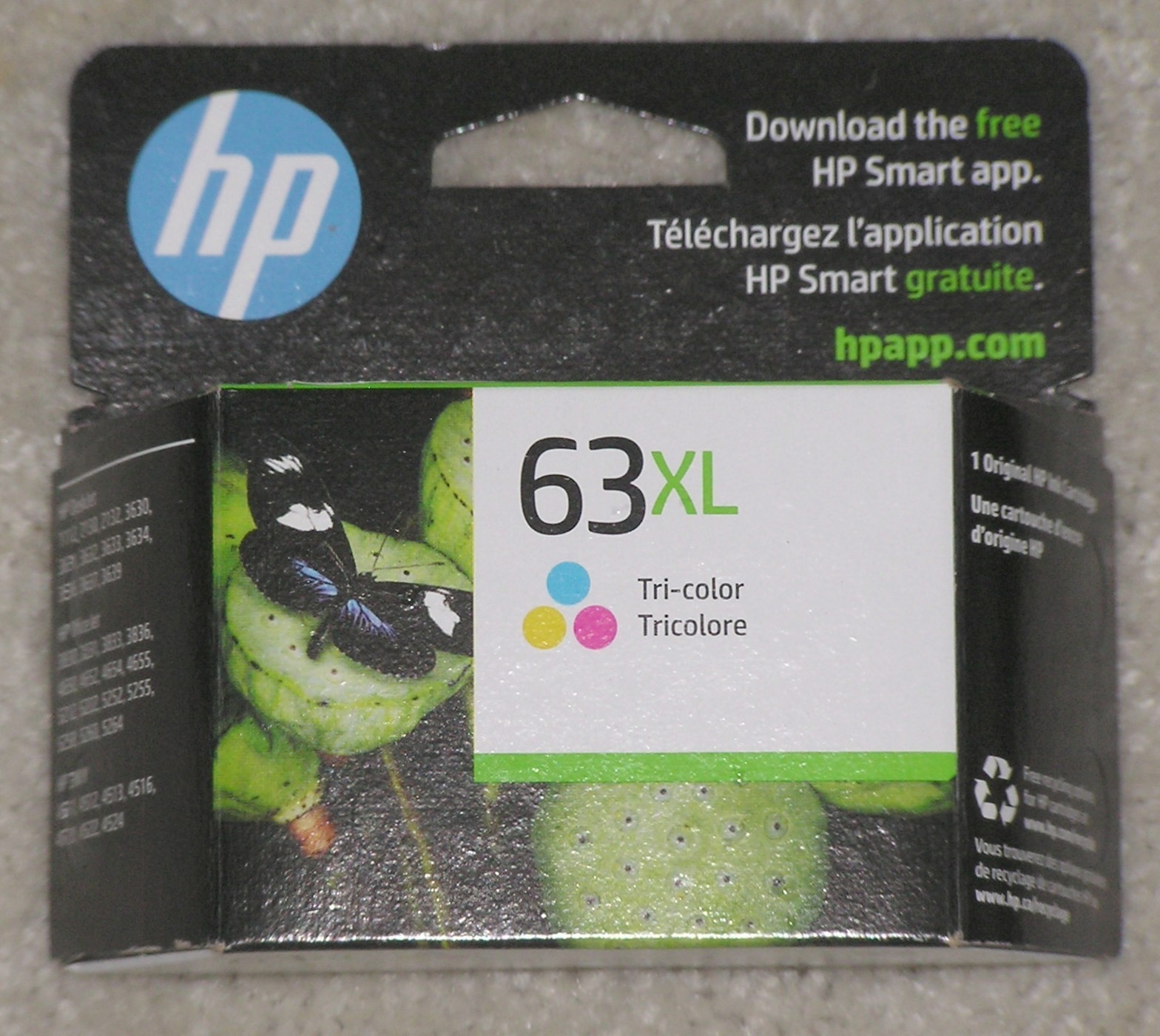 2024 Genuine OEM HP 63XL Tri-Color  Ink Tank Print Cartridge F6U63AN Sealed Box