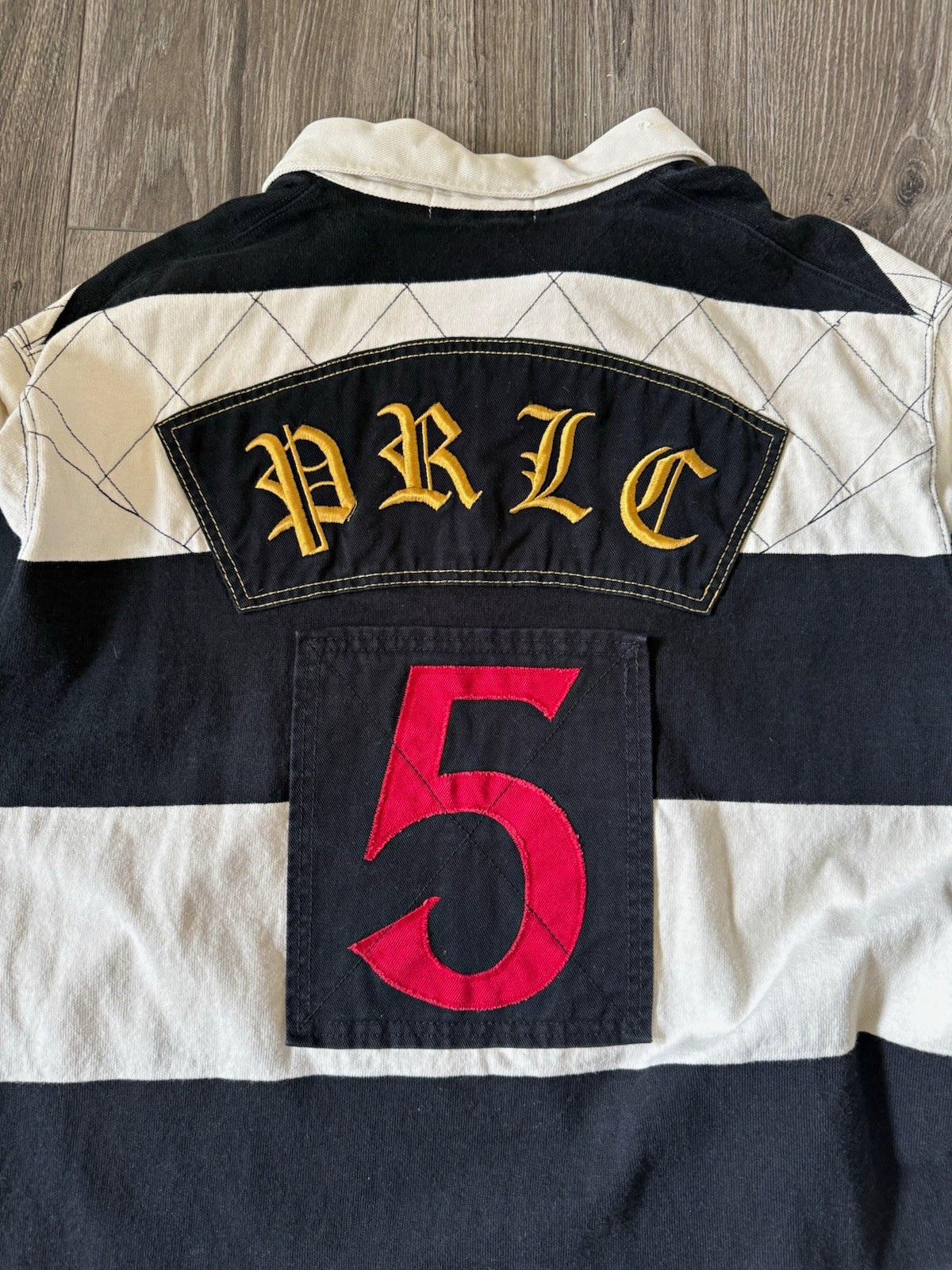 Polo Ralph Lauren Men\'s XL Striped Rugby Polo Long Sleeve Embroidered Crest Polo Ralph Lauren Men\'s XL Striped Rugby Polo Long Sleeve Embroidered Crest