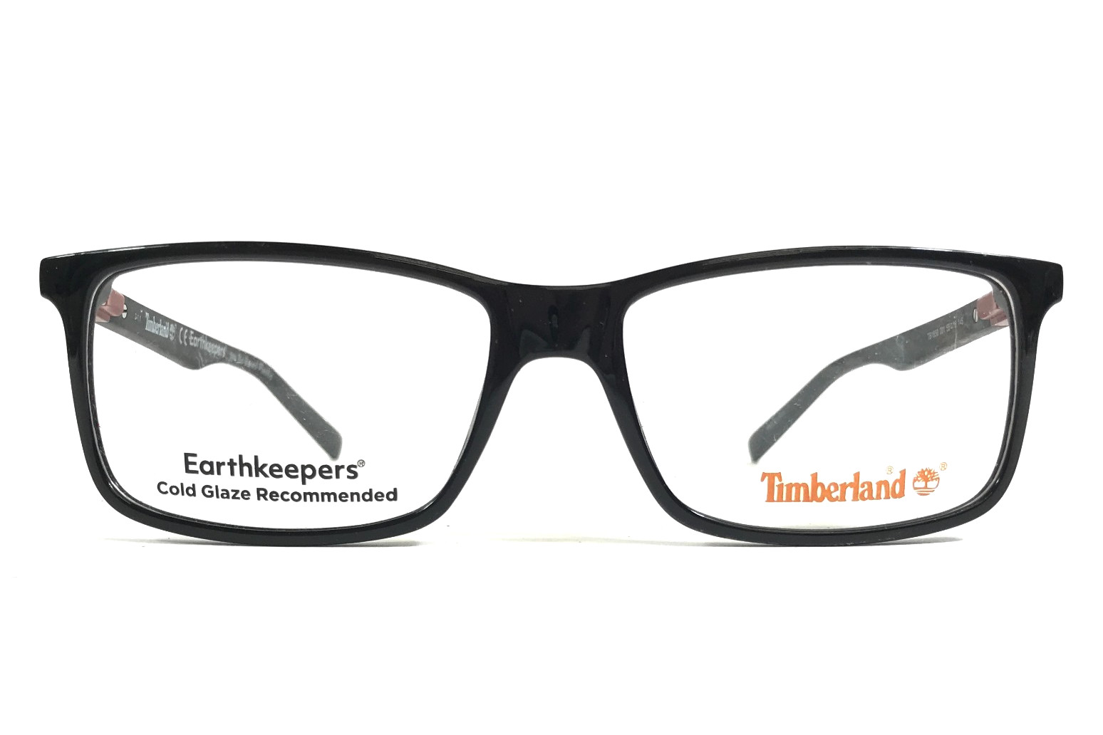 Timberland Eyeglasses Frames TB1650 001 Black Rectangle Full Rim 55-16-145