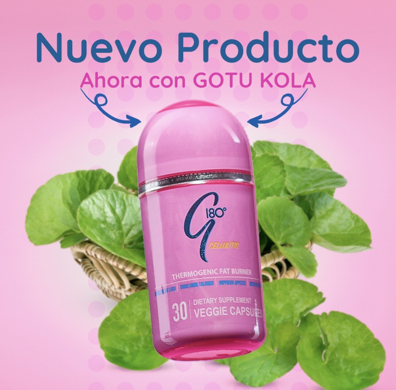 G 180 CELULITIS THERMOGENIC WEIGHT LOSS SUPPLEMENT/FAT BURNER WITH GOTU KOLA