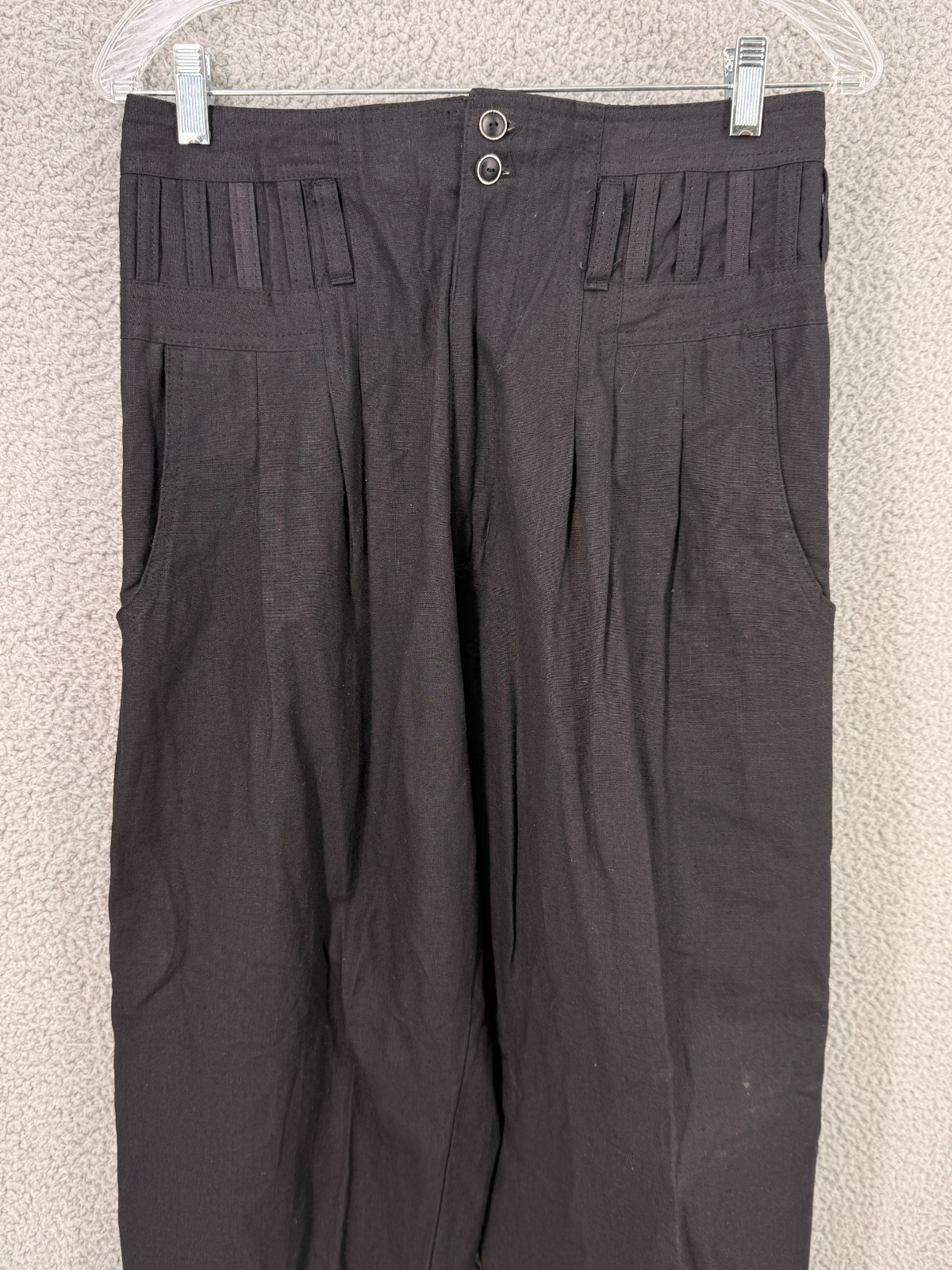 Vintage Forenza Black High Waist Balloon Pants Womens Size 12 Pleated