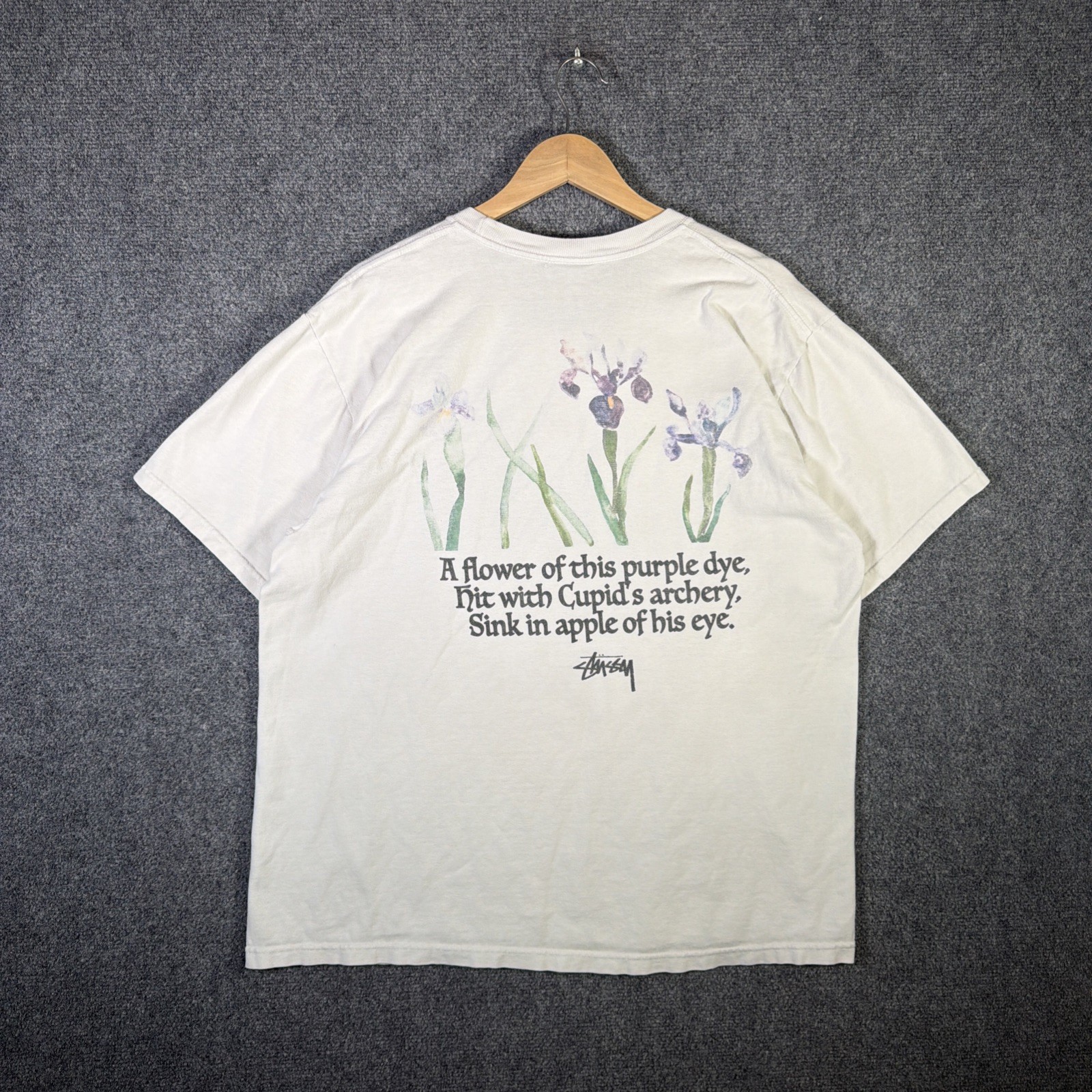 Vintage Stussy Shirt Large White 90s Y2K Faded Flowers Skate Surf Rare Tribe Vintage Stussy Shirt Large White 90s Y2K Faded Flowers Skate Surf Rare Tribe