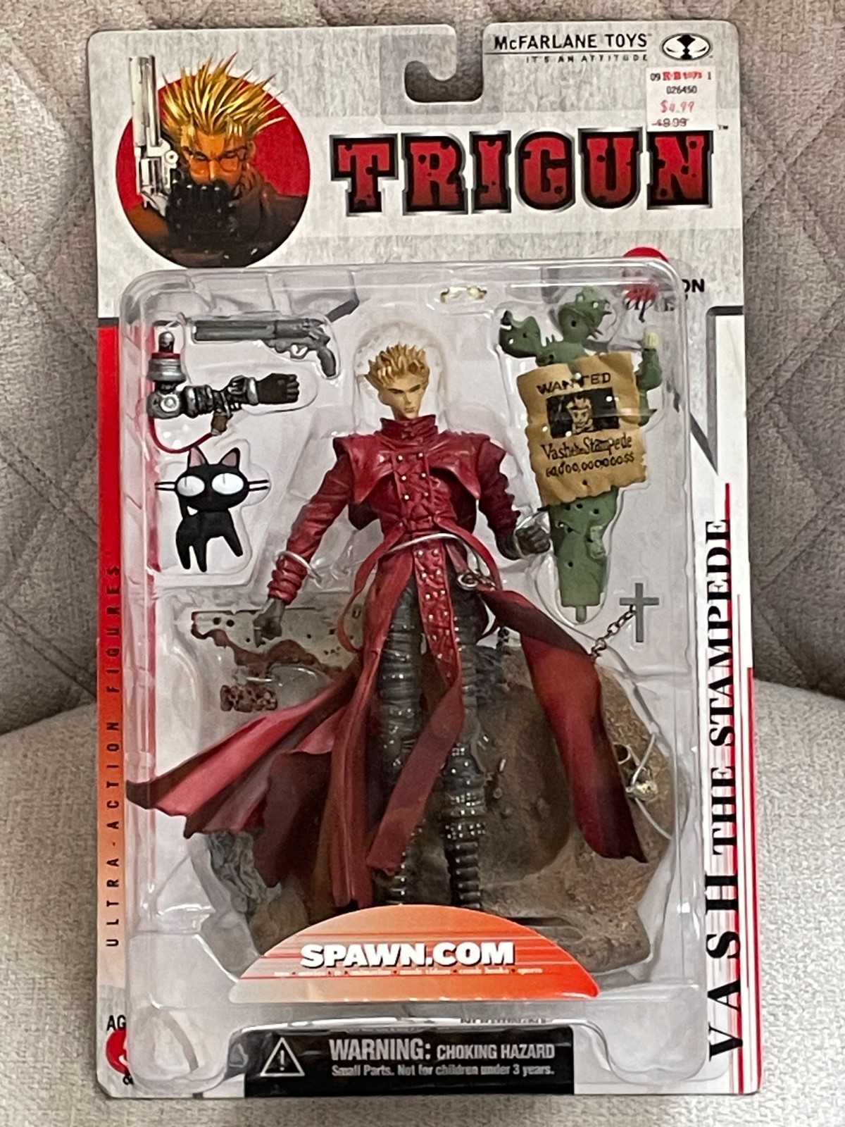 VINTAGE 1999 MCFARLANE TRIGUN VASH THE STAMPEDE ULTRA ACTION FIGURE NEW ON CARD VINTAGE 1999 MCFARLANE TRIGUN VASH THE STAMPEDE ULTRA ACTION FIGURE NEW ON CARD