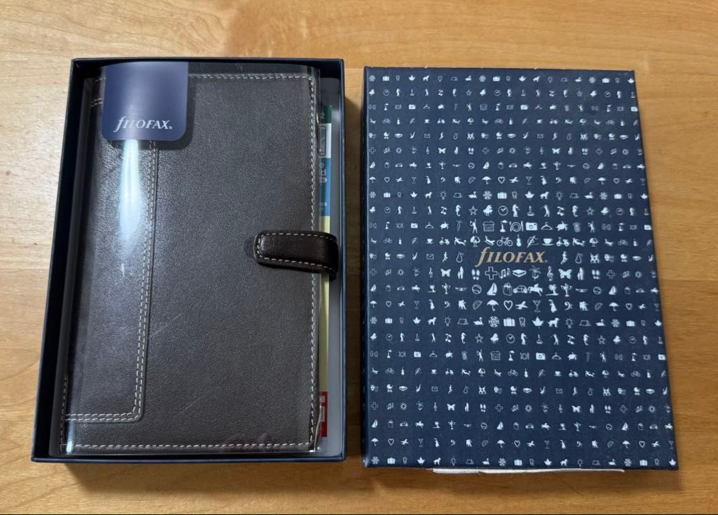 Filofax Holborn Compact Organizer Brown Leather NOS Boxed
