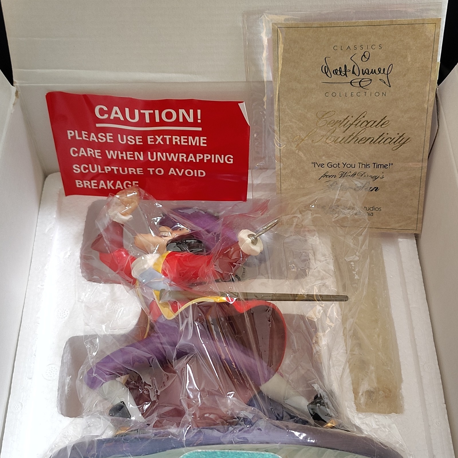 WDCC Peter Pan Captain Hook I\'ve Got You This Time Figurine Box COA Vintage WDCC Peter Pan Captain Hook I\'ve Got You This Time Figurine Box COA Vintage