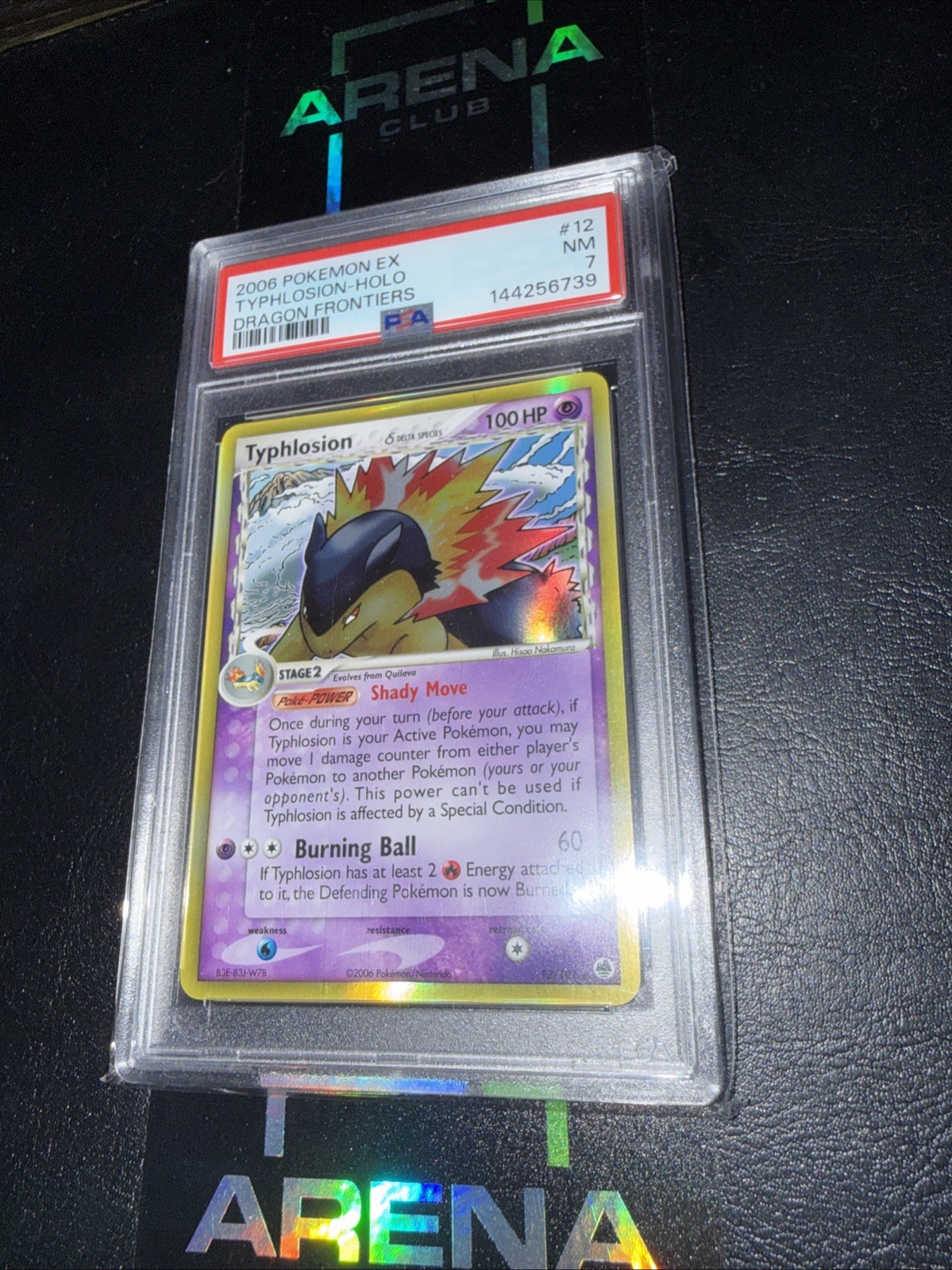 Pokémon Typhlosion EX Dragon Frontiers 12/101 Holo Rare Delta Species 2006 PSA 7