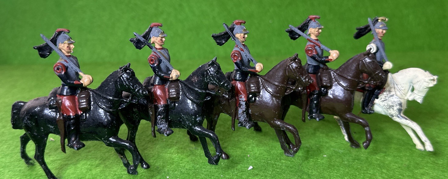Vintage Britain\'s Toy Soldiers 1:32 Hollow Cast ~ #138 French Cuirassiers