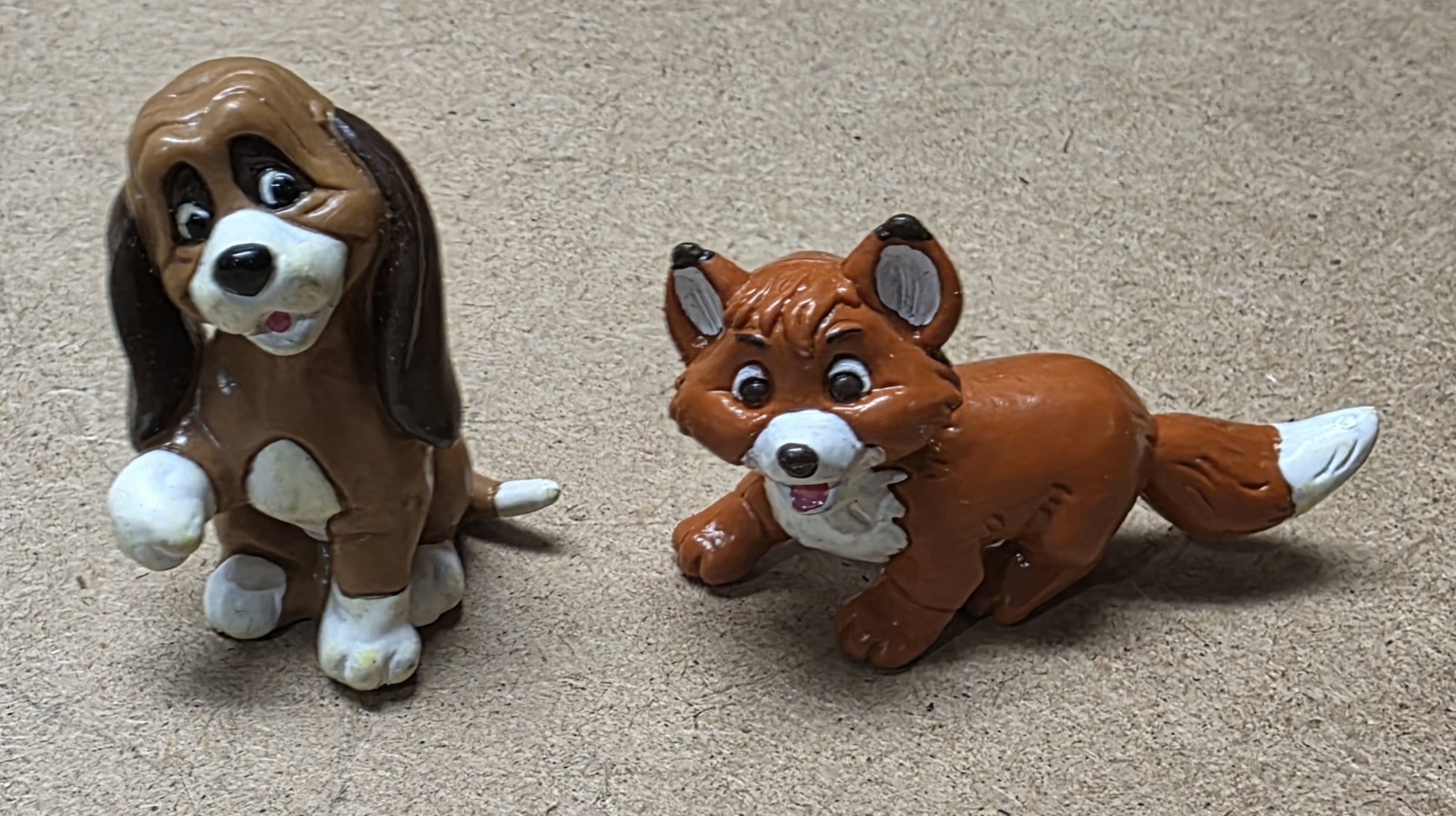 Vintage Bully Disney Fox and the Hound Todd the Fox & Copper The Hound Figures Vintage Bully Disney Fox and the Hound Todd the Fox & Copper The Hound Figures