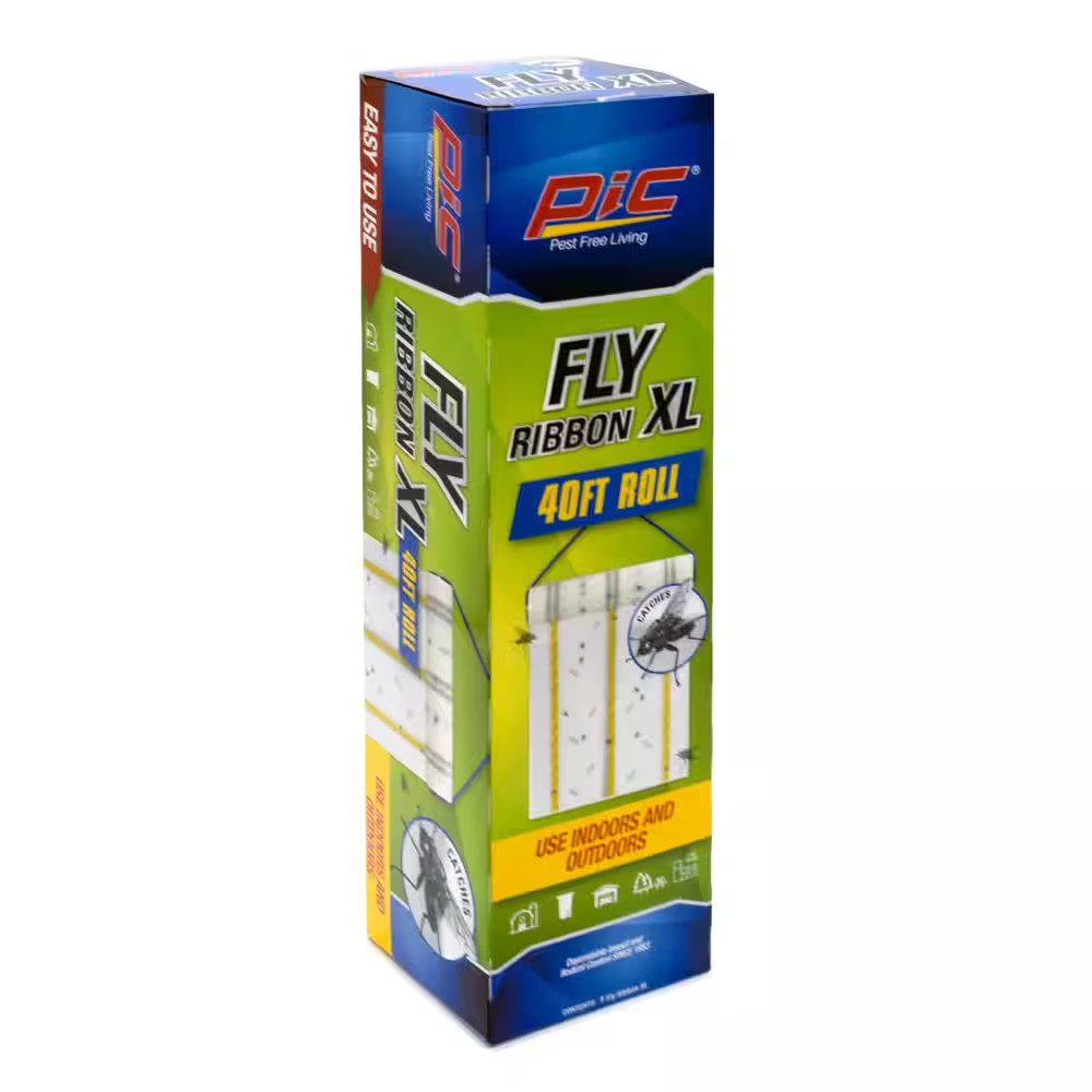 Fly Ribbon XL - Large Fly Traps for Outdoors and Barns, 40 Ft. Roll Fly Ribbon XL - Large Fly Traps for Outdoors and Barns, 40 Ft. Roll