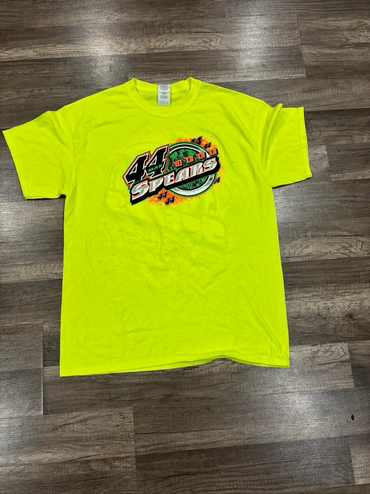 Gildan Ultra Cotton T-Shirt Men\'s Size Large Yellow Pre-Owned Fair Condition
