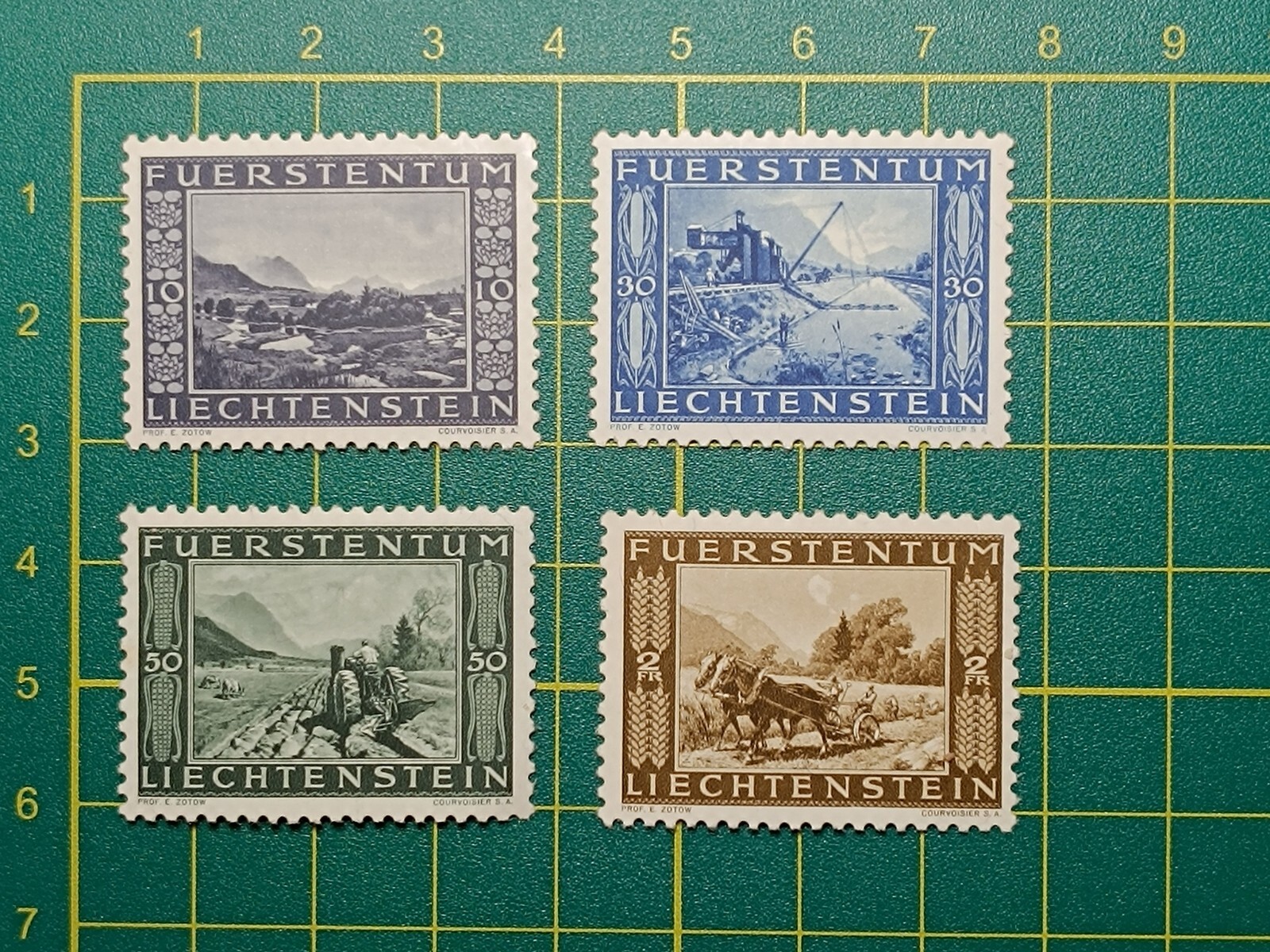 Liechtenstein Post Stamps 1943, Set of 4, Sc A129, MNH
