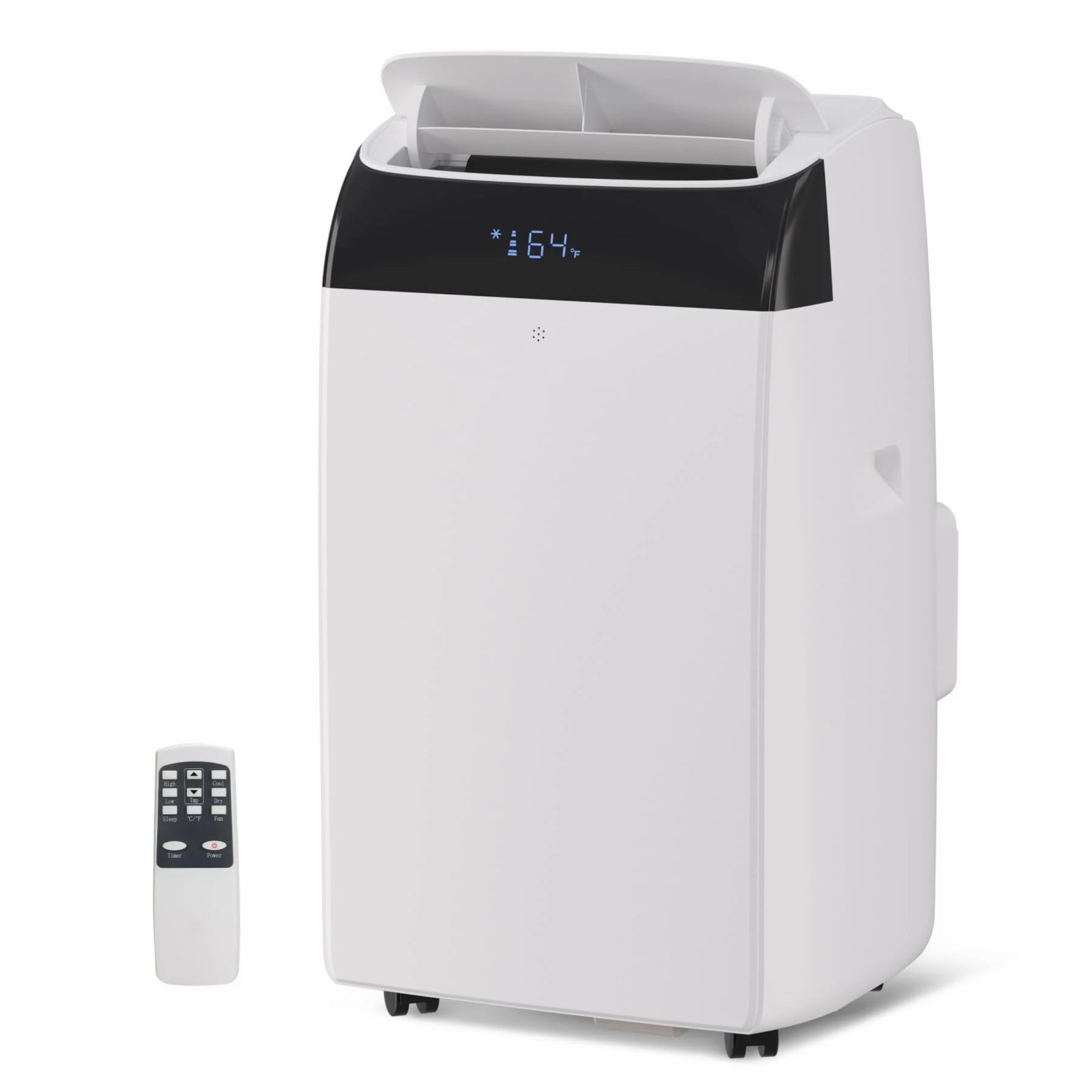 Garvee 14000 BTU Dual Hose Portable Air Conditioner Heat Pump 3-in-1 700 Sq Ft