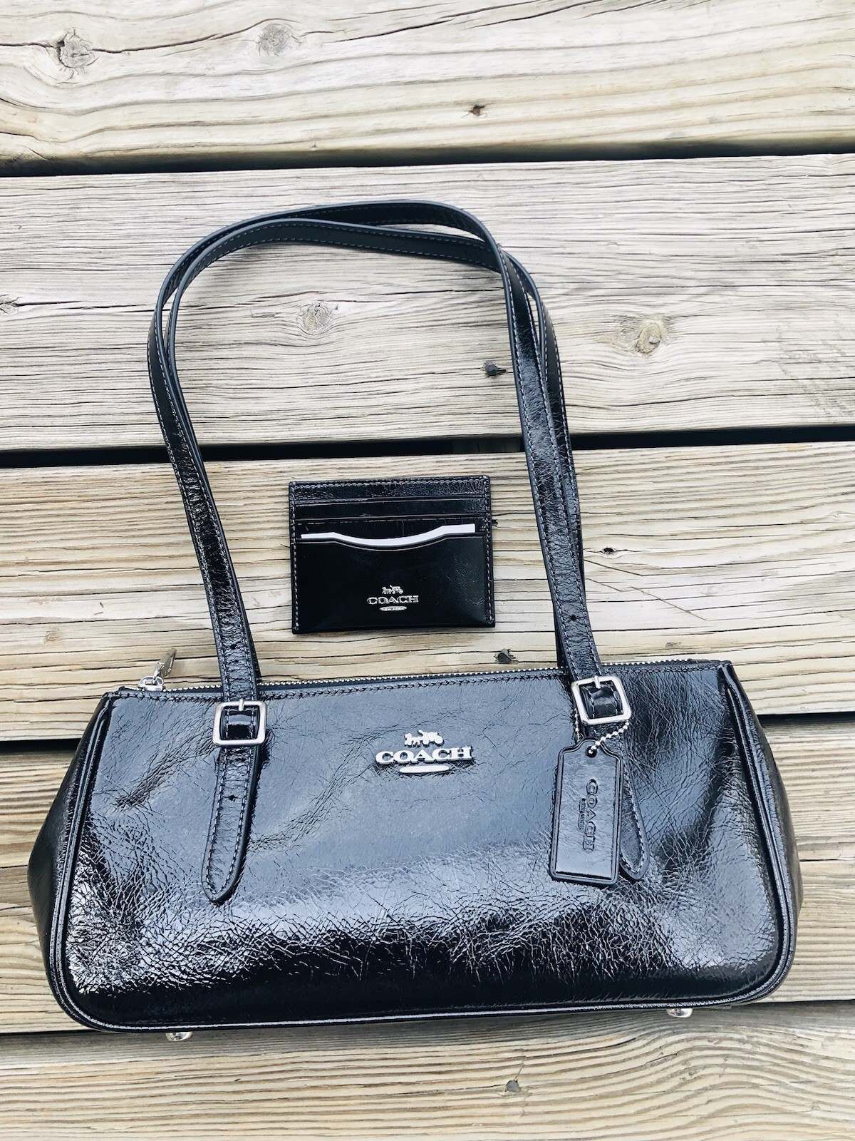COACH Asher Shoulder Bag/ Wallet Leather Black CBJ05 F/S JP [DDP] BUNDLE NIB