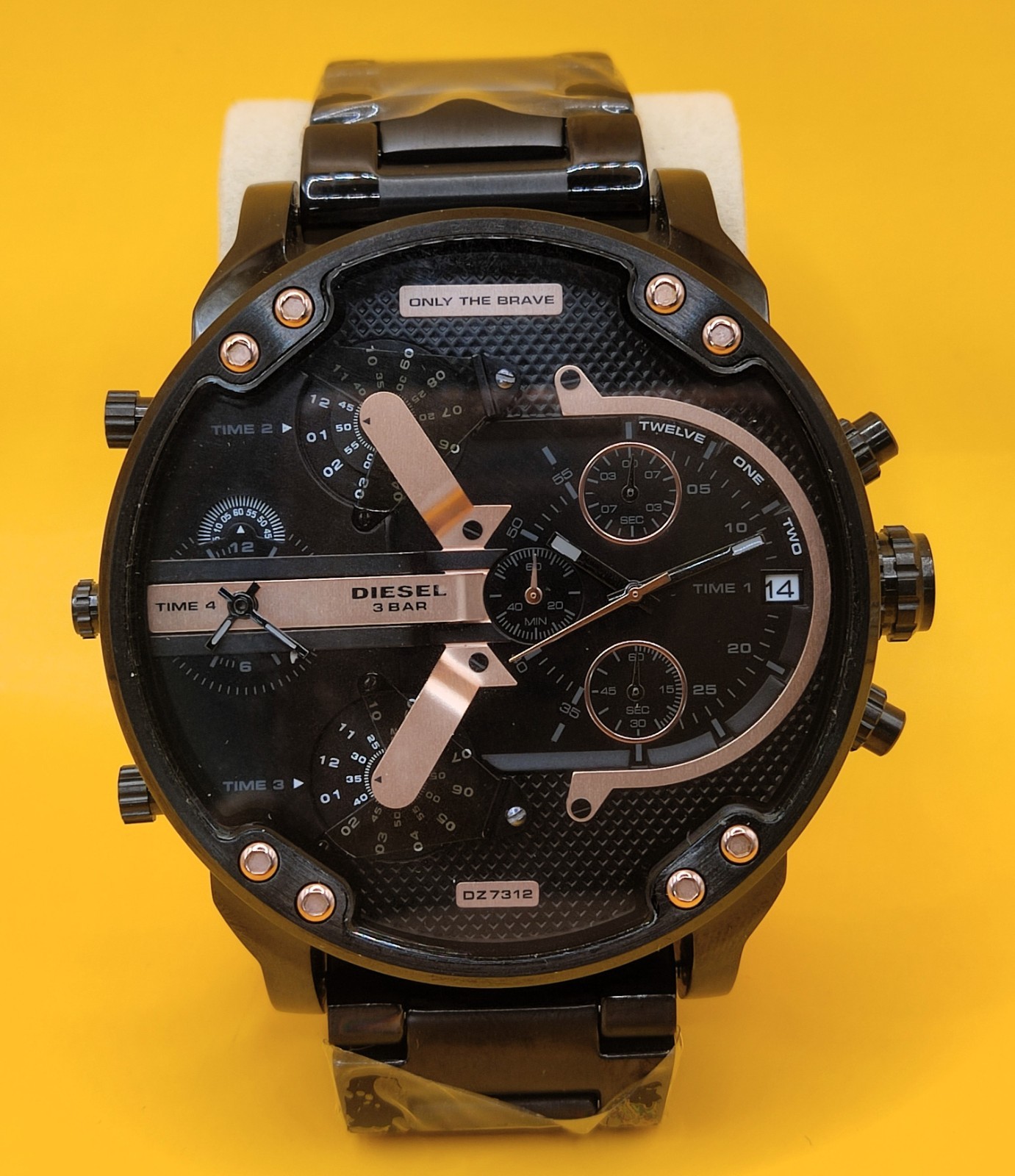 Luxury Diesel Mr. Daddy 2.0 DZ7312 Multi Time Refurbished Men\'s Wrist Watch