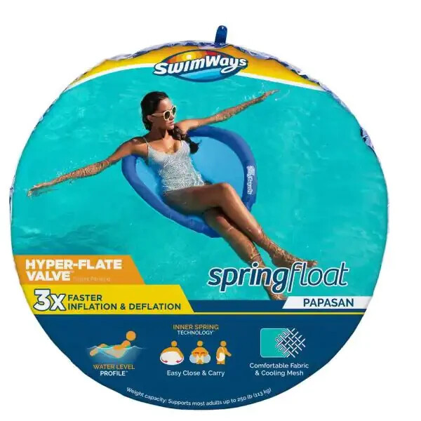 SwimWays Spring Float Papasan, Inflatable Lounge Chair, Raft SwimWays Spring Float Papasan, Inflatable Lounge Chair, Raft