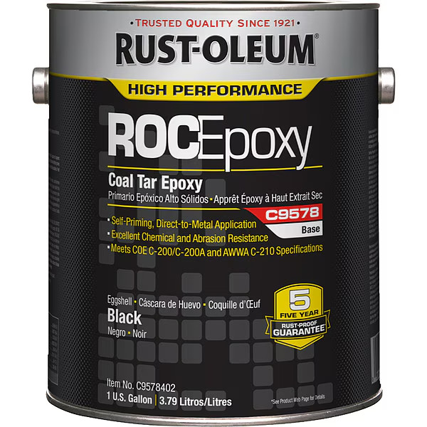 Rust-Oleum C9578402 1 Gal. Coal Tar Epoxy, Black