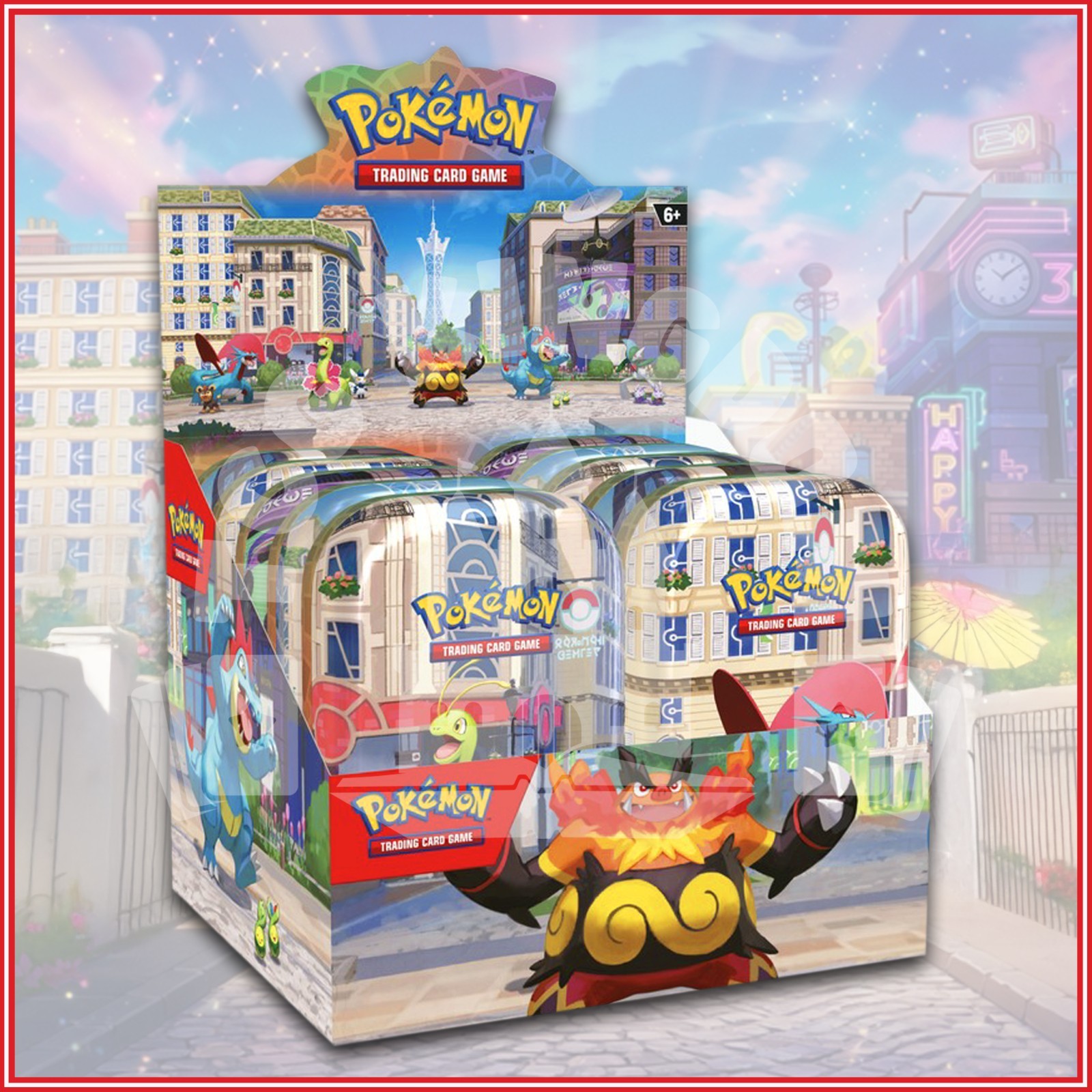 Pokémon TCG Lumiose City Mini Tin Display 20 Packs Factory Sealed Chaos Rising