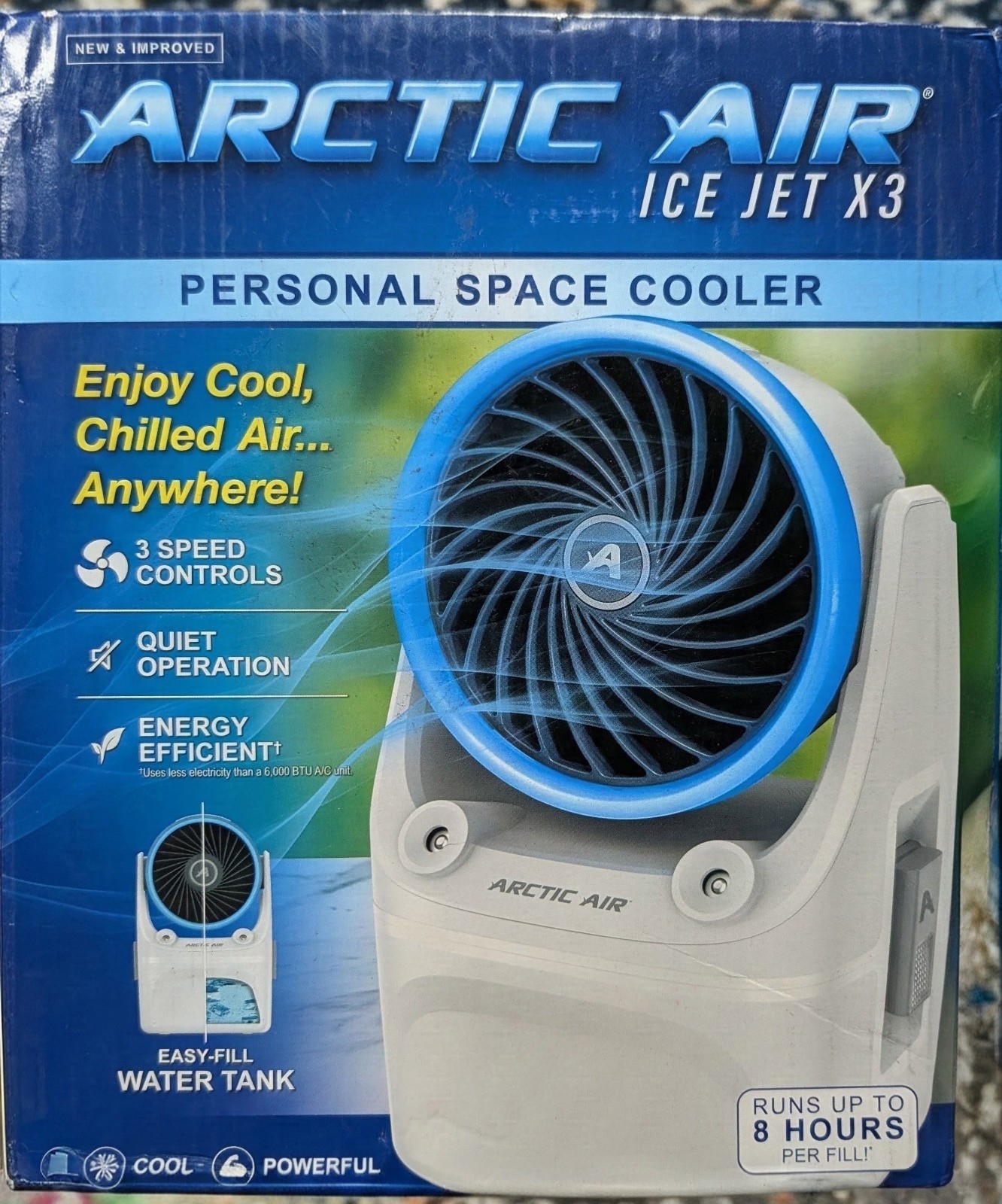 Arctic Air Ice Jet X3 150 sq ft 3 speed Portable Air Conditioner & Cooler Arctic Air Ice Jet X3 150 sq ft 3 speed Portable Air Conditioner & Cooler