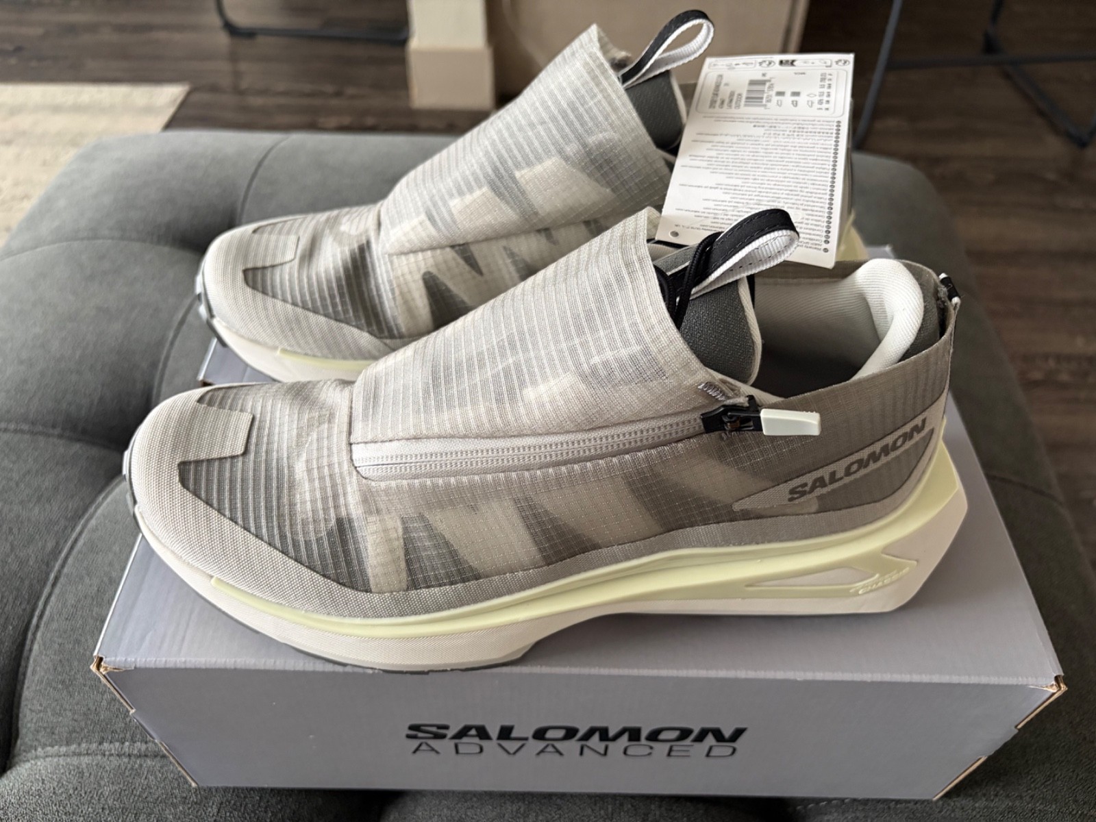 salomon advanced Glacier Gray/Ghost/Gray/Aloe wash. Brand New with Box salomon advanced Glacier Gray/Ghost/Gray/Aloe wash. Brand New with Box