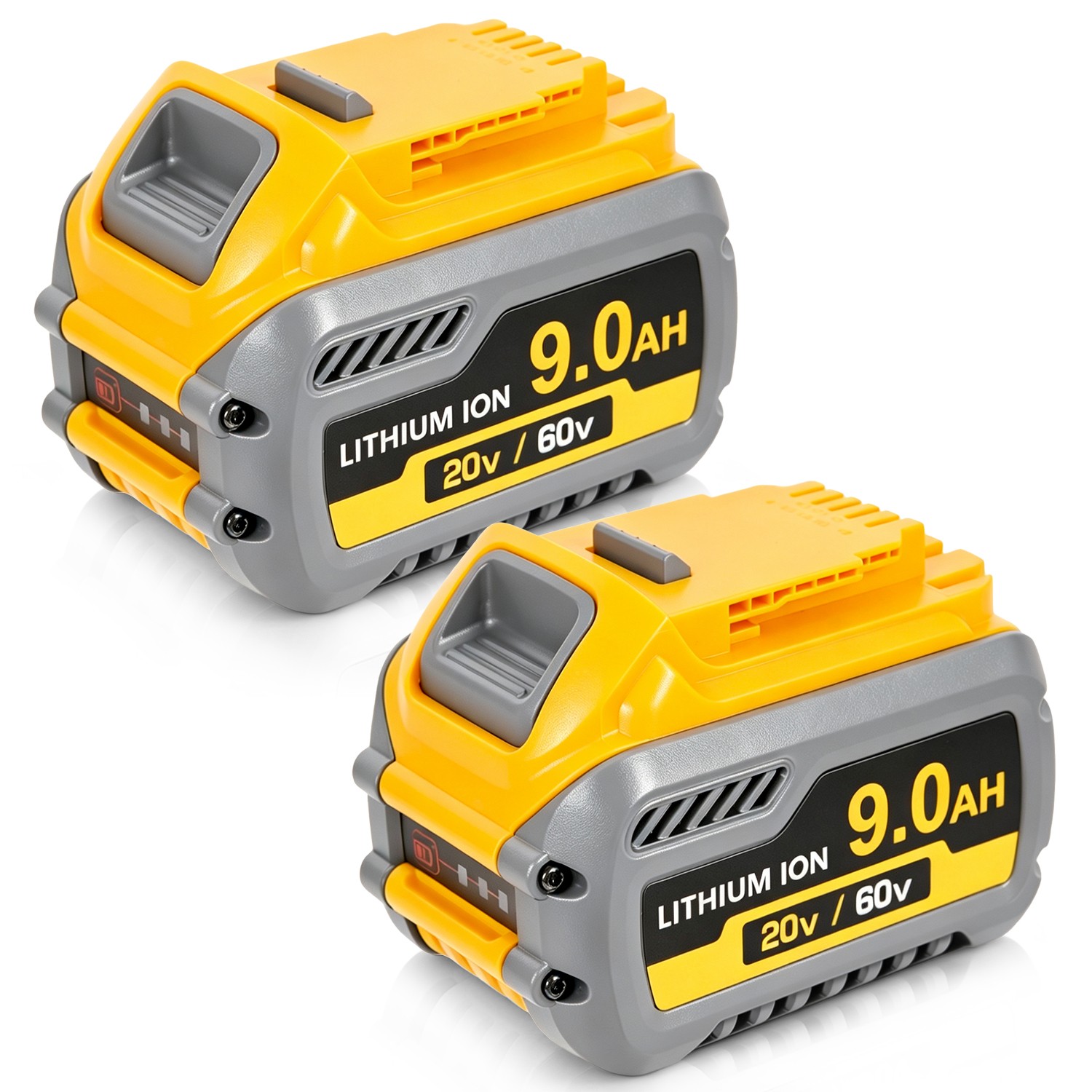 2PCS 9.0AH DCB609-2 20V/60V MAX FLEXVOLT Lithium Ion Battery For DEWALT DCB612