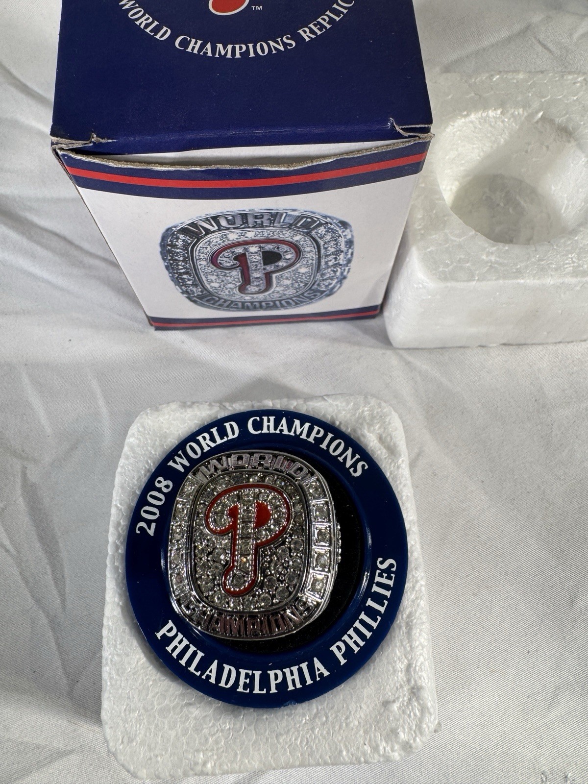 Philadelphia Phillies Jimmy Rollins 2008 World Series Replica Ring SGA 5/4/2019 Philadelphia Phillies Jimmy Rollins 2008 World Series Replica Ring SGA 5/4/2019