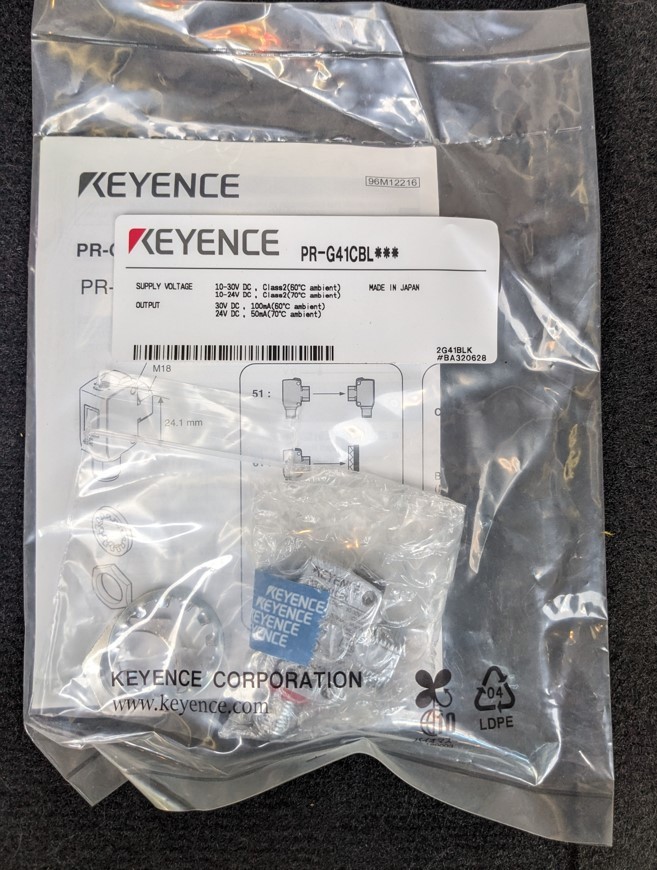 KEYENCE PRG41CBL PHOTOELECTRIC SENSOR Keyence CORP PR-G41CBL NEW IN PACKAGE