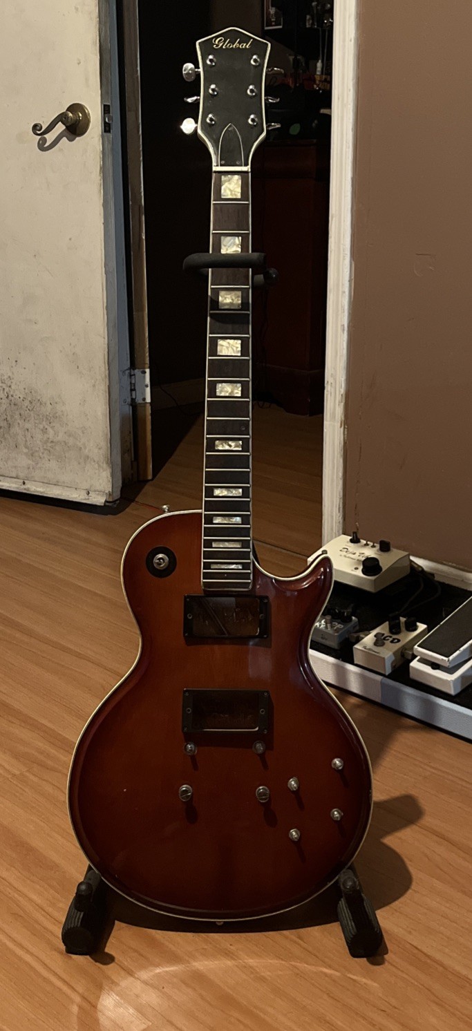 Vintage Global Les Paul Copy Guitar  Project Parts Or Repair Shops Luthiers
