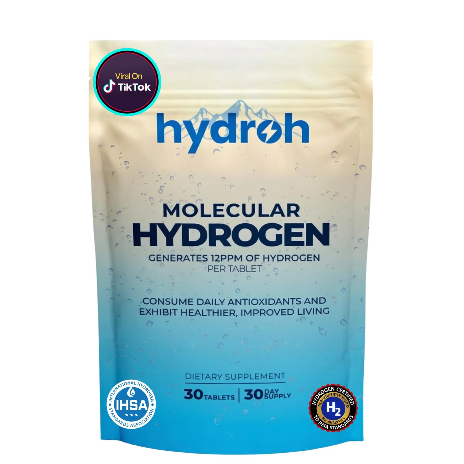 Hydrogen Water Tablets - Quick-Dissolving H2 Tabs for Enhanced Hydration