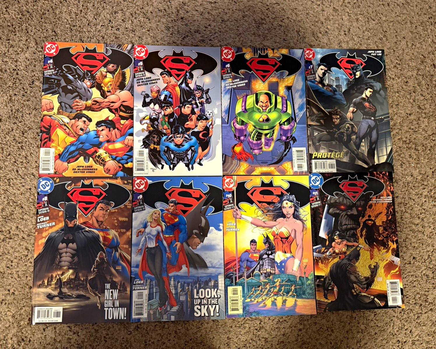 Superman Batman #4-11 & #15 DC Comics Jeph Loeb 9 Issue Lot