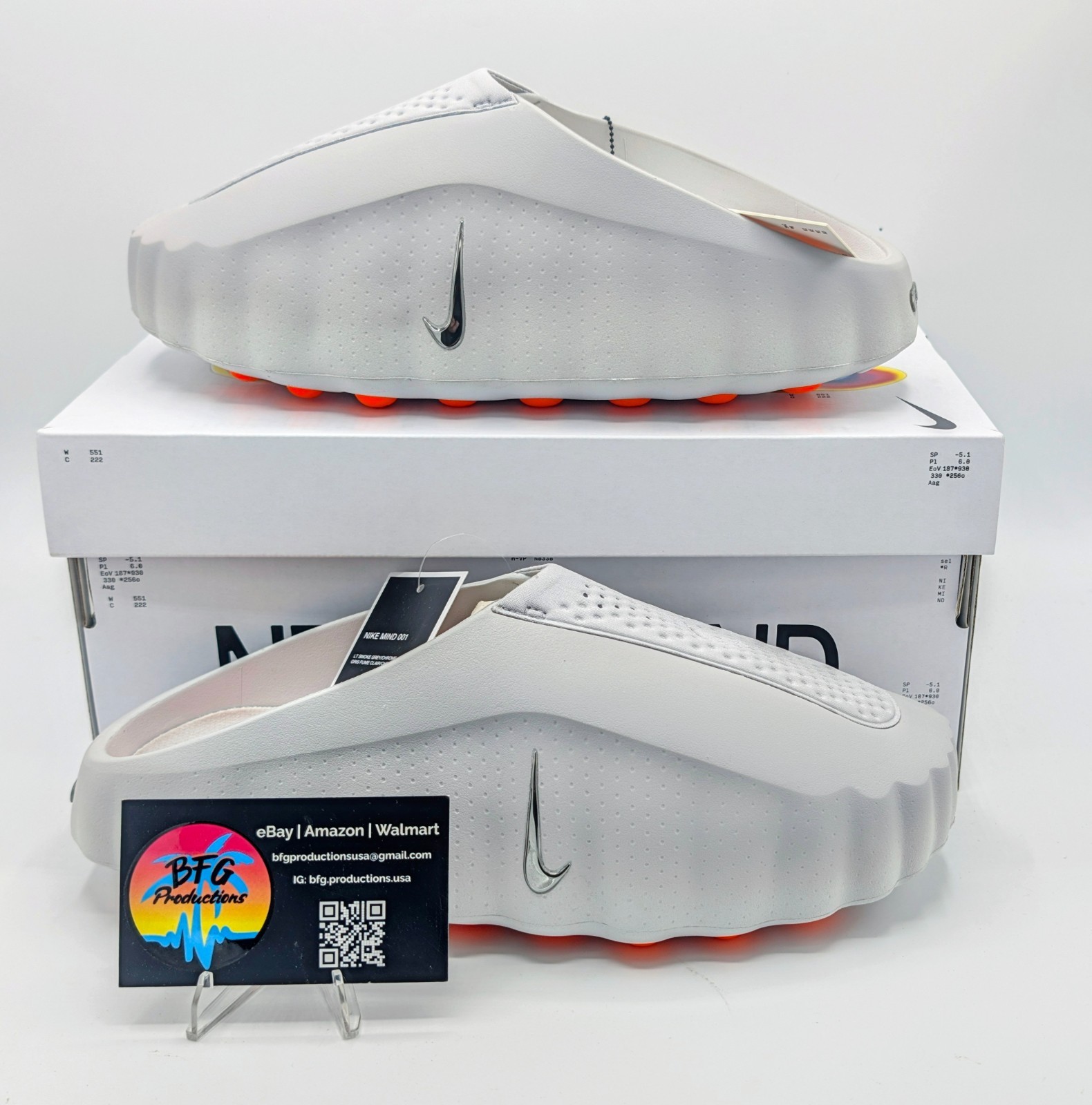 Men's 10-12 - NEW Nike Mind 001 Slide Light Smoke Grey HQ4307-003 - Ships Today