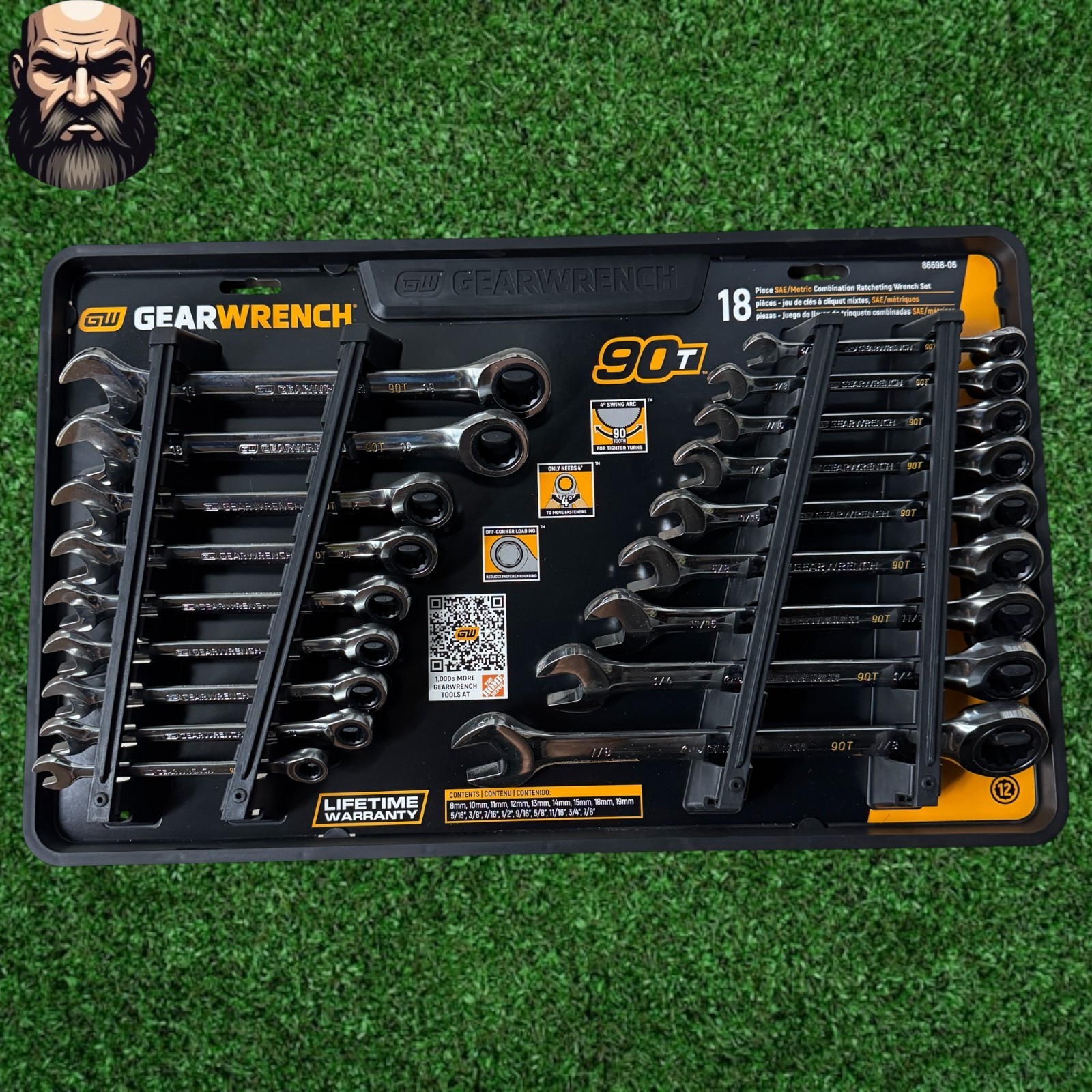 GEARWRENCH SAE/MM 90-Tooth Pro Combination Ratcheting Wrench Tool Set 18-Piece GEARWRENCH SAE/MM 90-Tooth Pro Combination Ratcheting Wrench Tool Set 18-Piece
