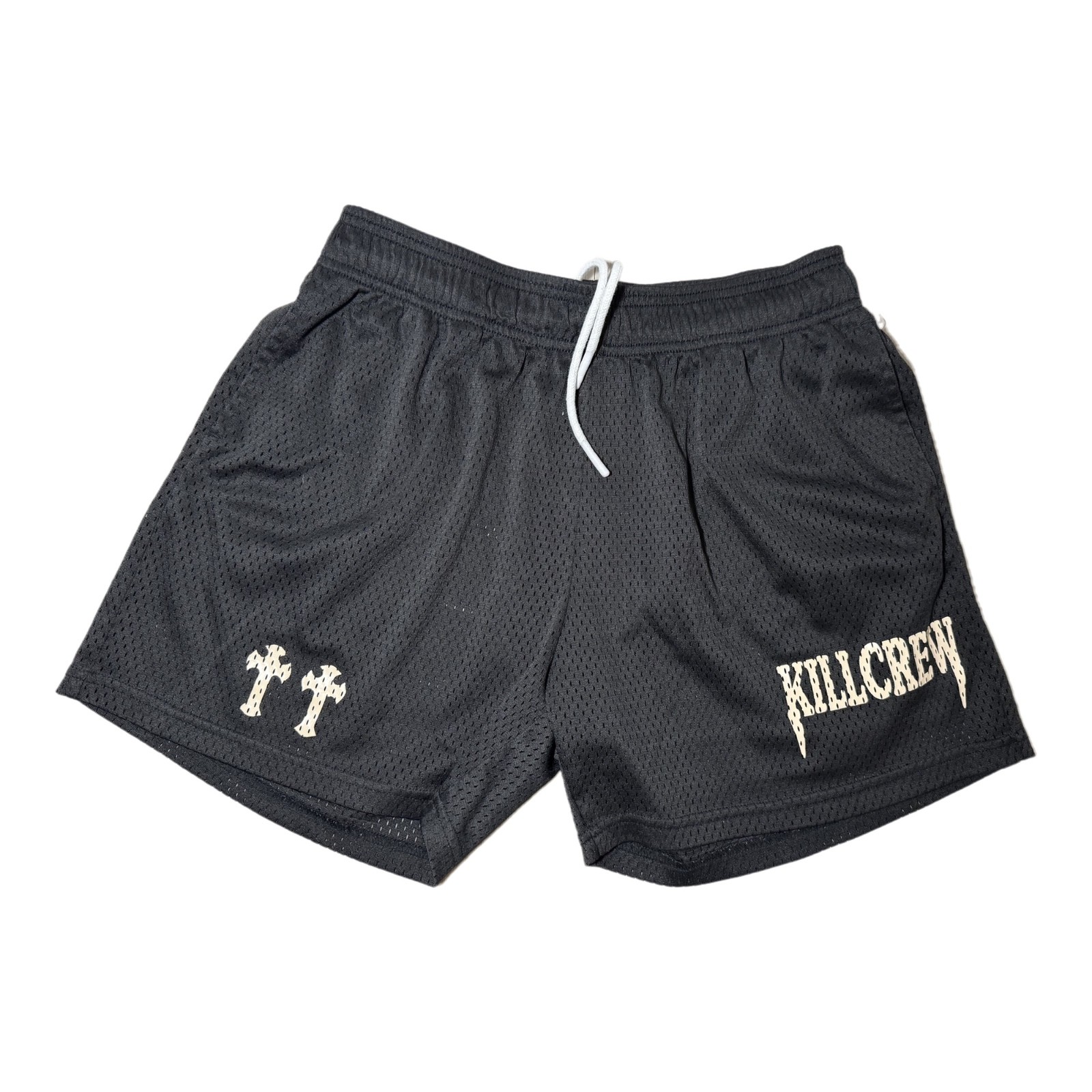 Kill Crew Vented Mesh Shorts Medieval Black And Cream Gym Shorts Size M