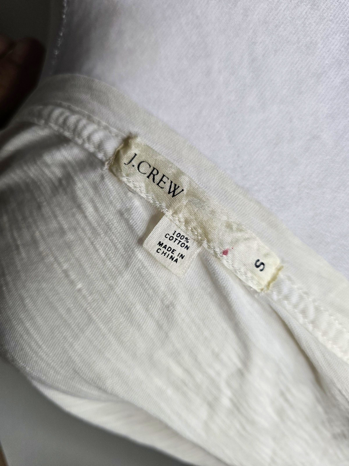 J.CREW Women’s White Sequin Deer Graphic Round Neck Short Sleeve T-Shirt S