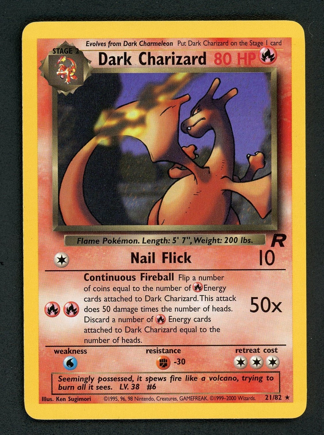 Pokemon Card - Dark Charizard Team Rocket 21/82