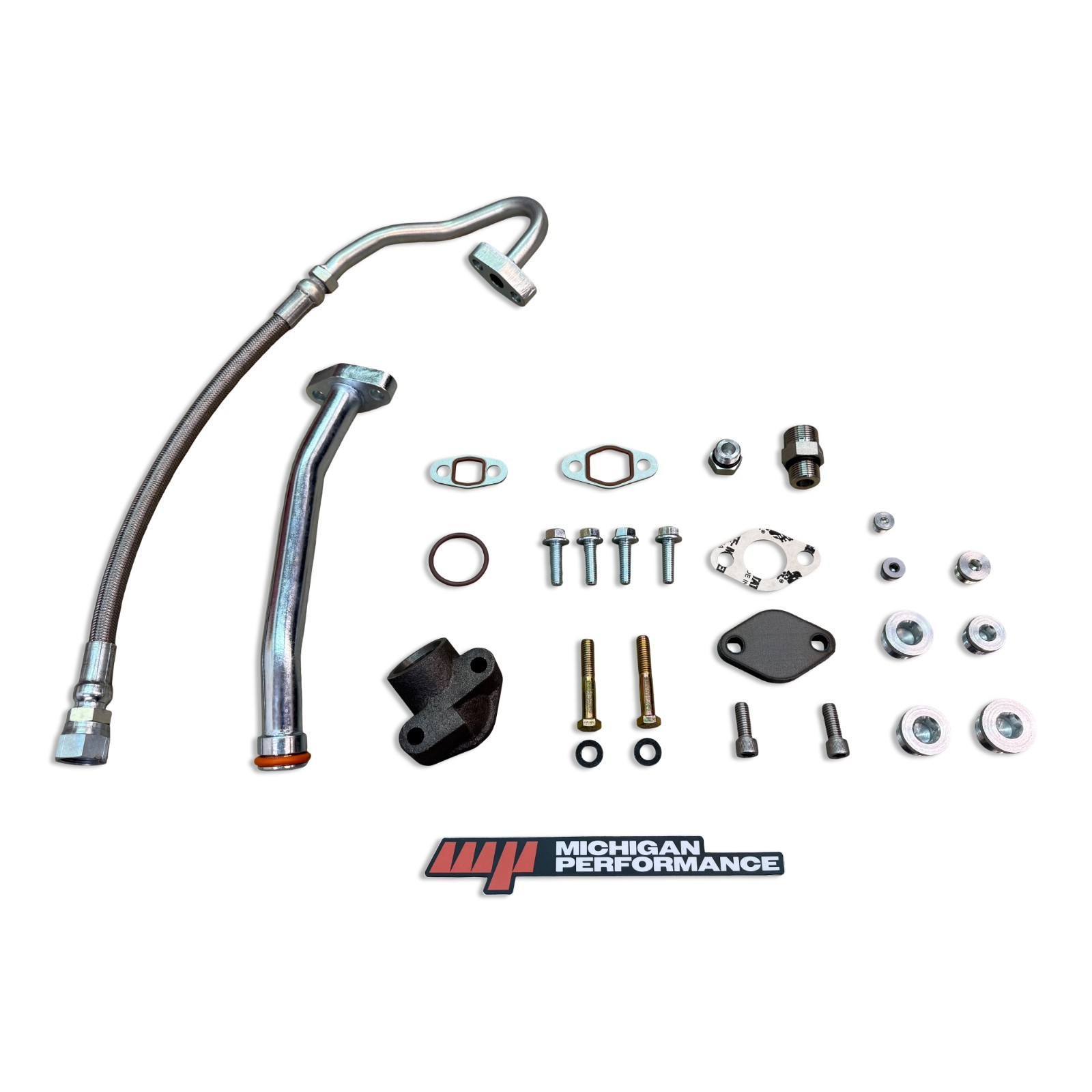 C15 3406E Acert Single Turbo Conversion Oil Line Kit for Manifold Install