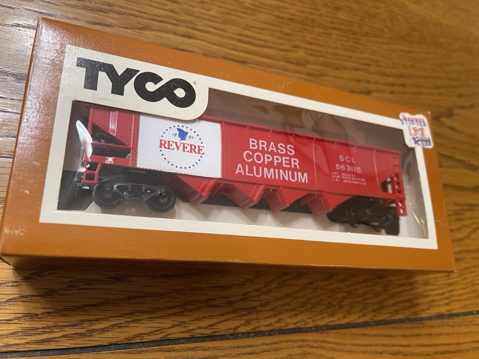 TYCO 366B HO Scale Revere Billboard 4-Bay Hopper Car SCL 563115 NOS TYCO 366B HO Scale Revere Billboard 4-Bay Hopper Car SCL 563115 NOS